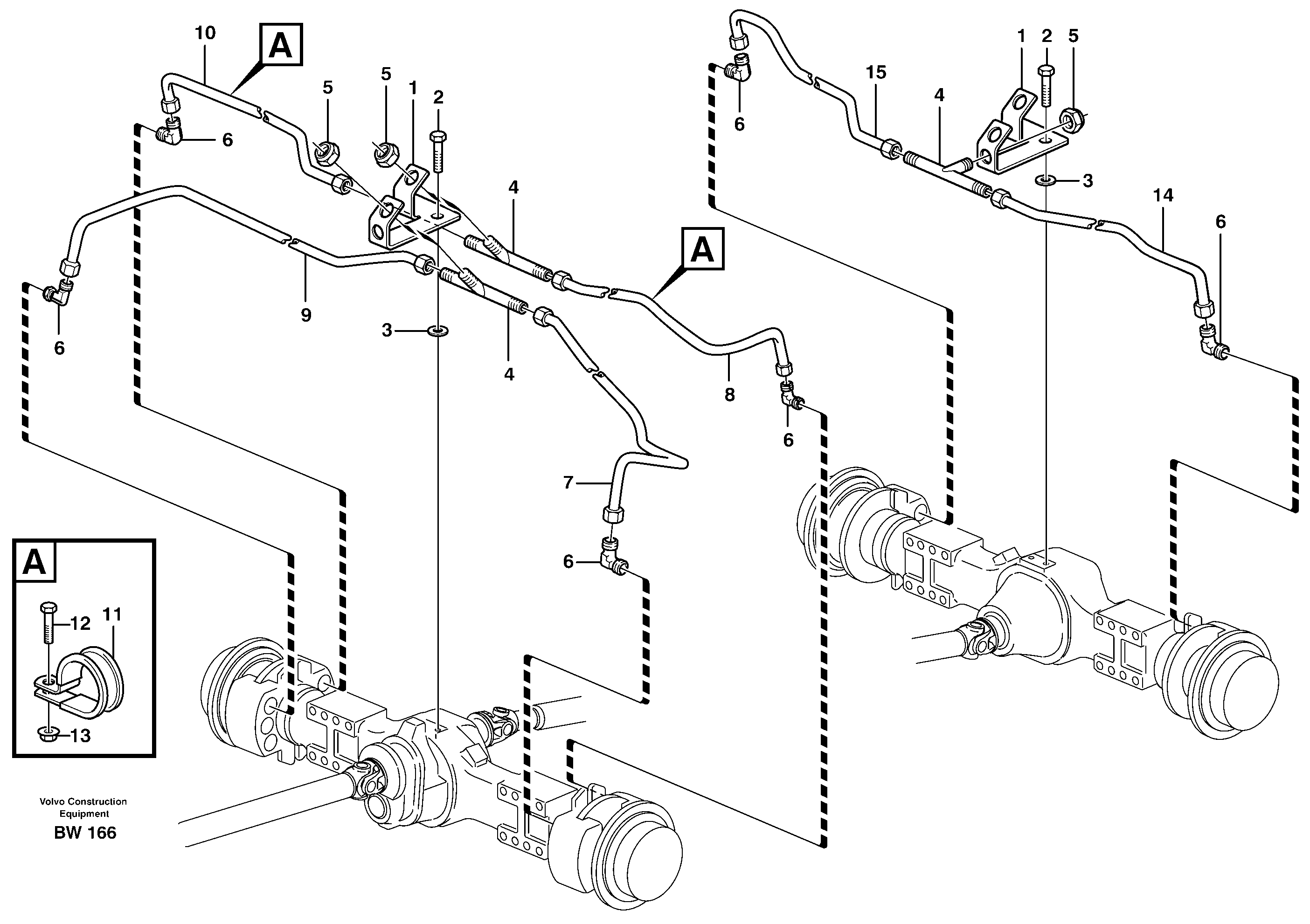 Схема запчастей Volvo A30D - 50219 Hydraulic brake system, load unit A30D S/N -11999, - 60093 USA S/N-72999 BRAZIL