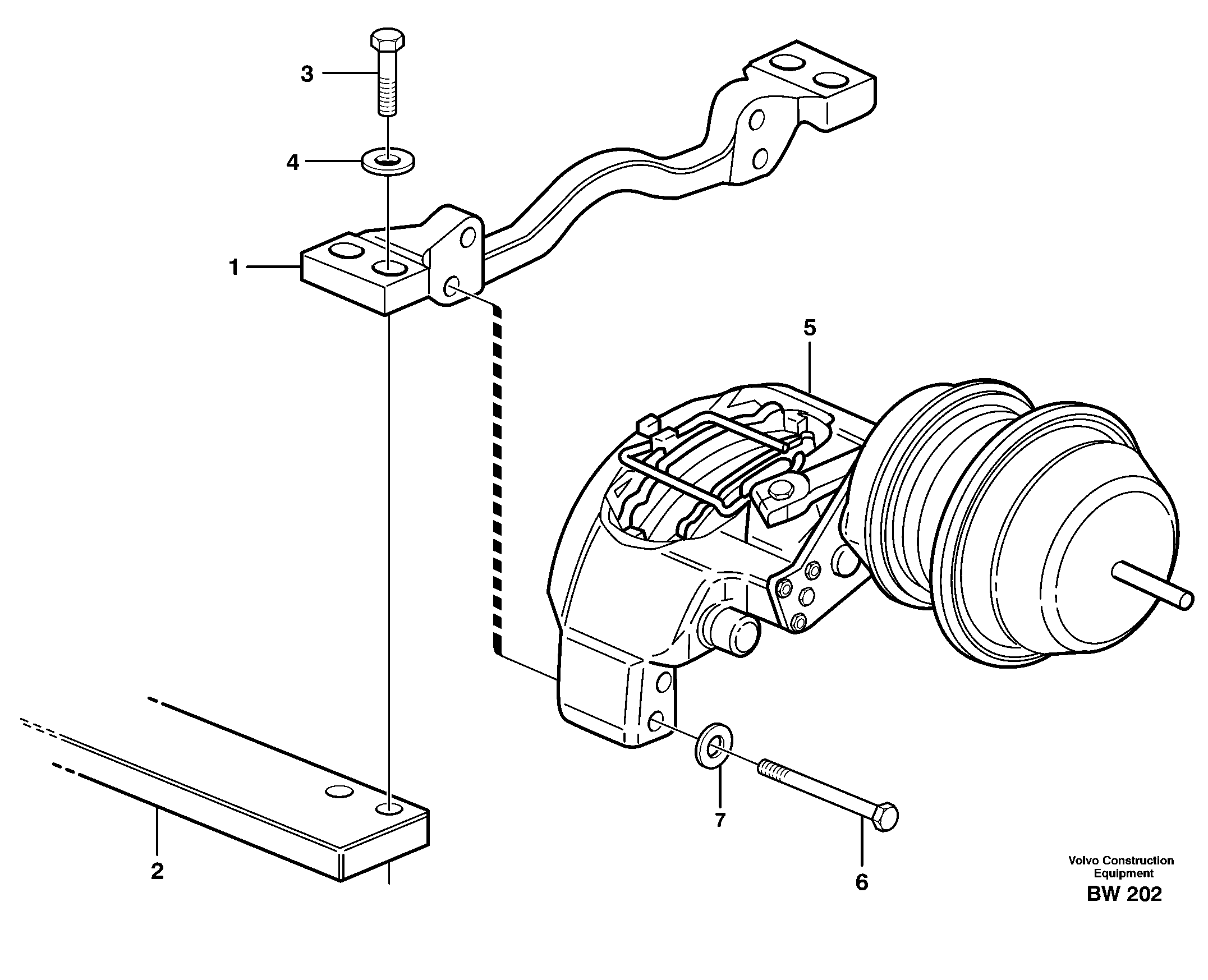 Схема запчастей Volvo A30D - 20446 Parking brake A30D S/N -11999, - 60093 USA S/N-72999 BRAZIL