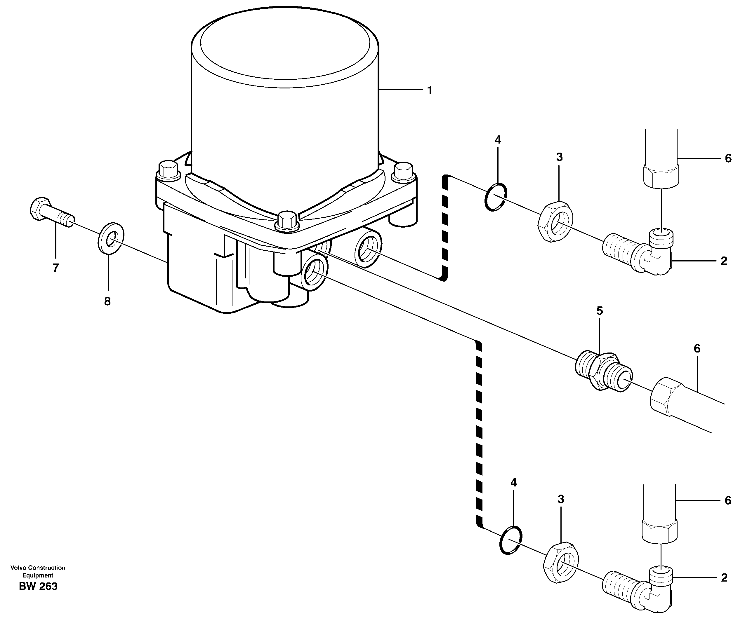 Схема запчастей Volvo A30D - 10950 Receiver drier A30D S/N -11999, - 60093 USA S/N-72999 BRAZIL