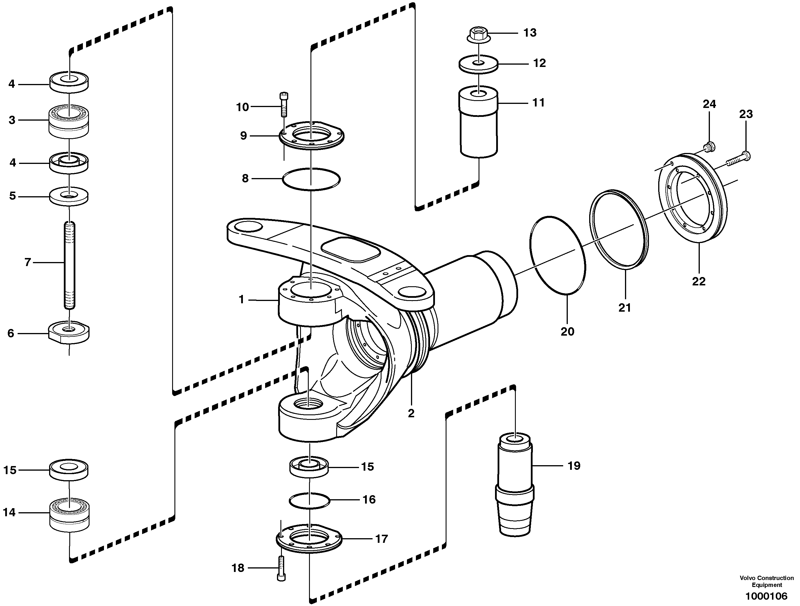 Схема запчастей Volvo A30D - 41959 Frame link A30D S/N -11999, - 60093 USA S/N-72999 BRAZIL