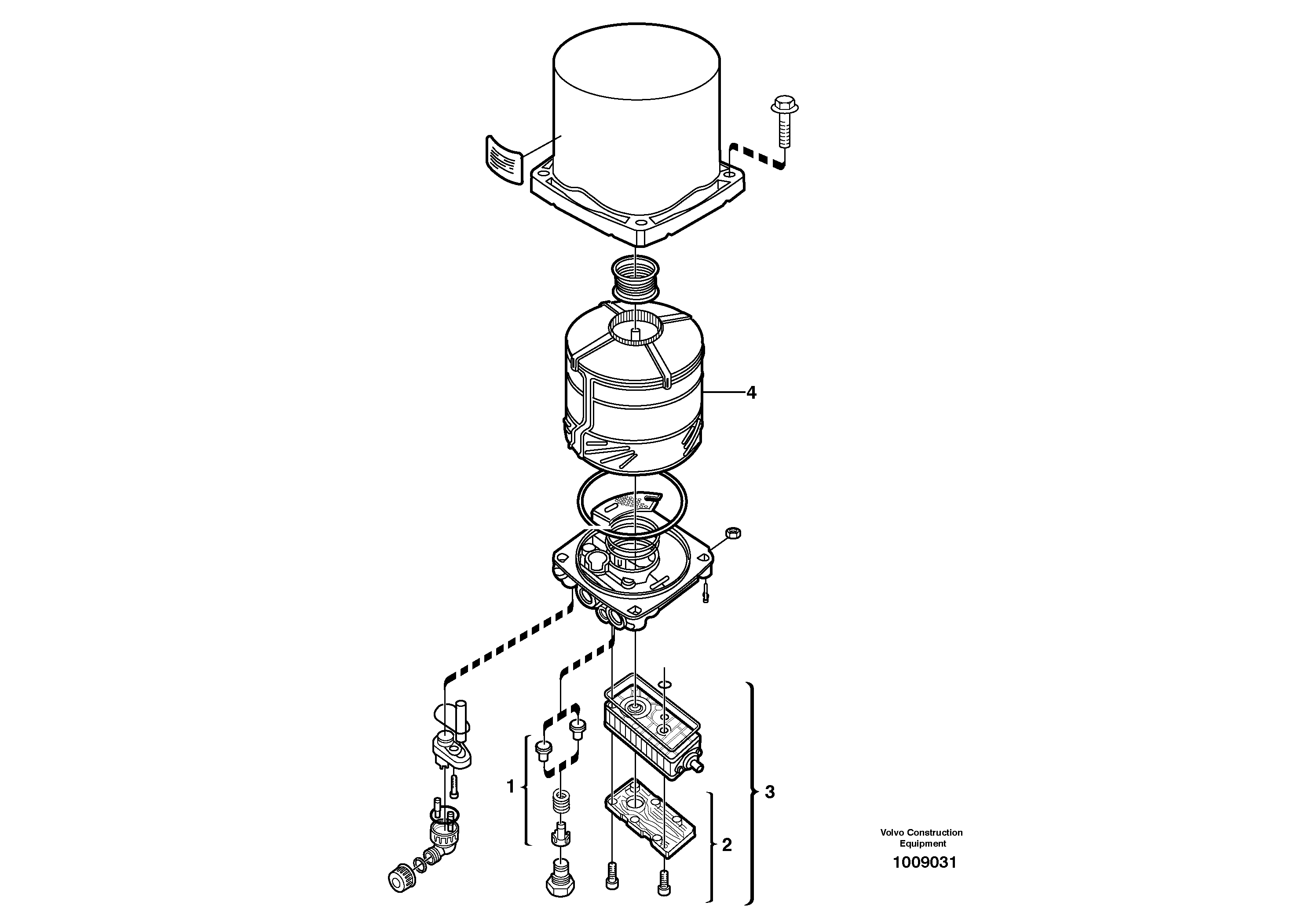 Схема запчастей Volvo A30D - 377 Receiver drier A30D S/N 12001 - S/N 73000 - BRA