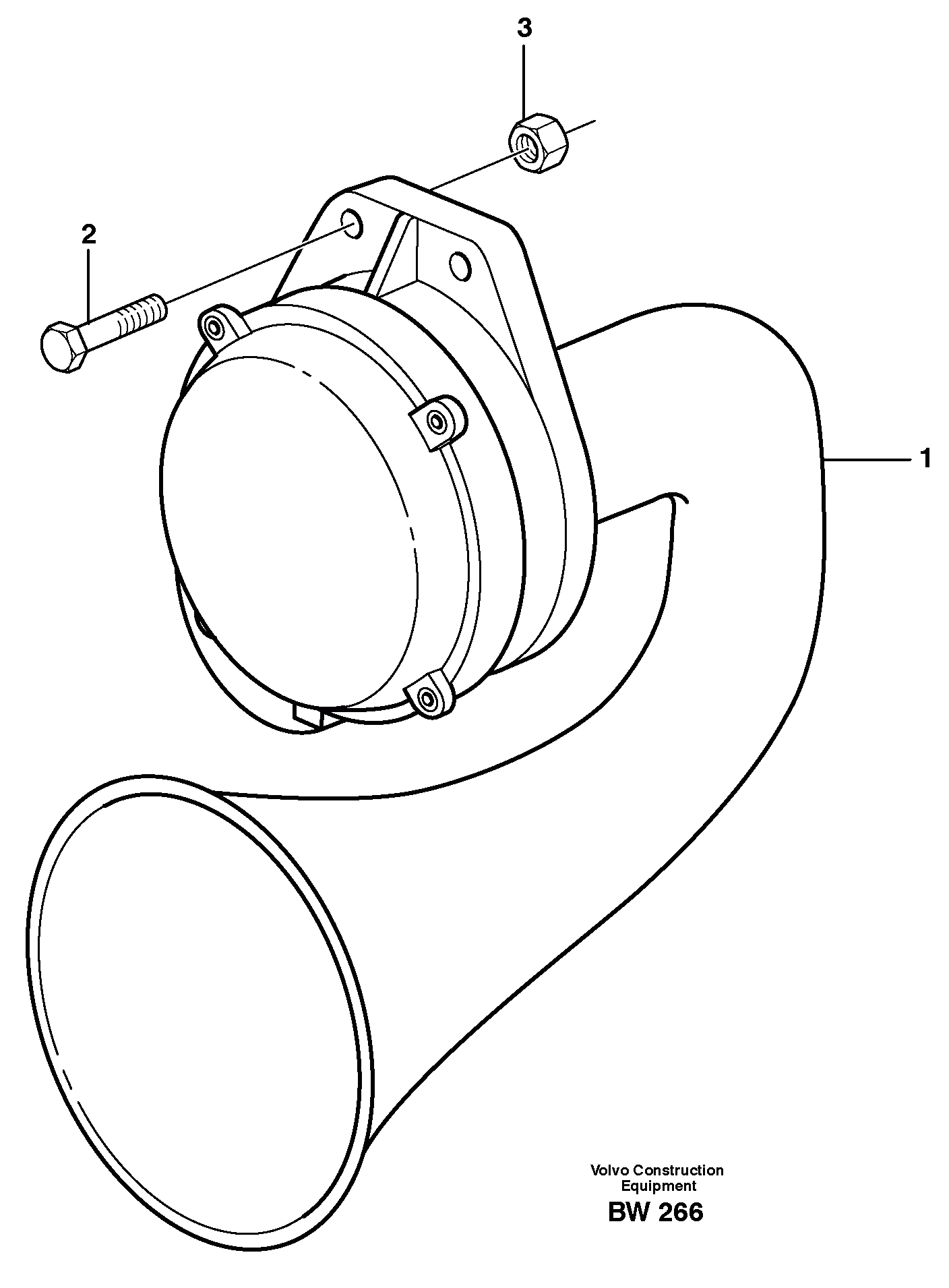 Схема запчастей Volvo A30D - 97648 Air horn A30D S/N -11999, - 60093 USA S/N-72999 BRAZIL