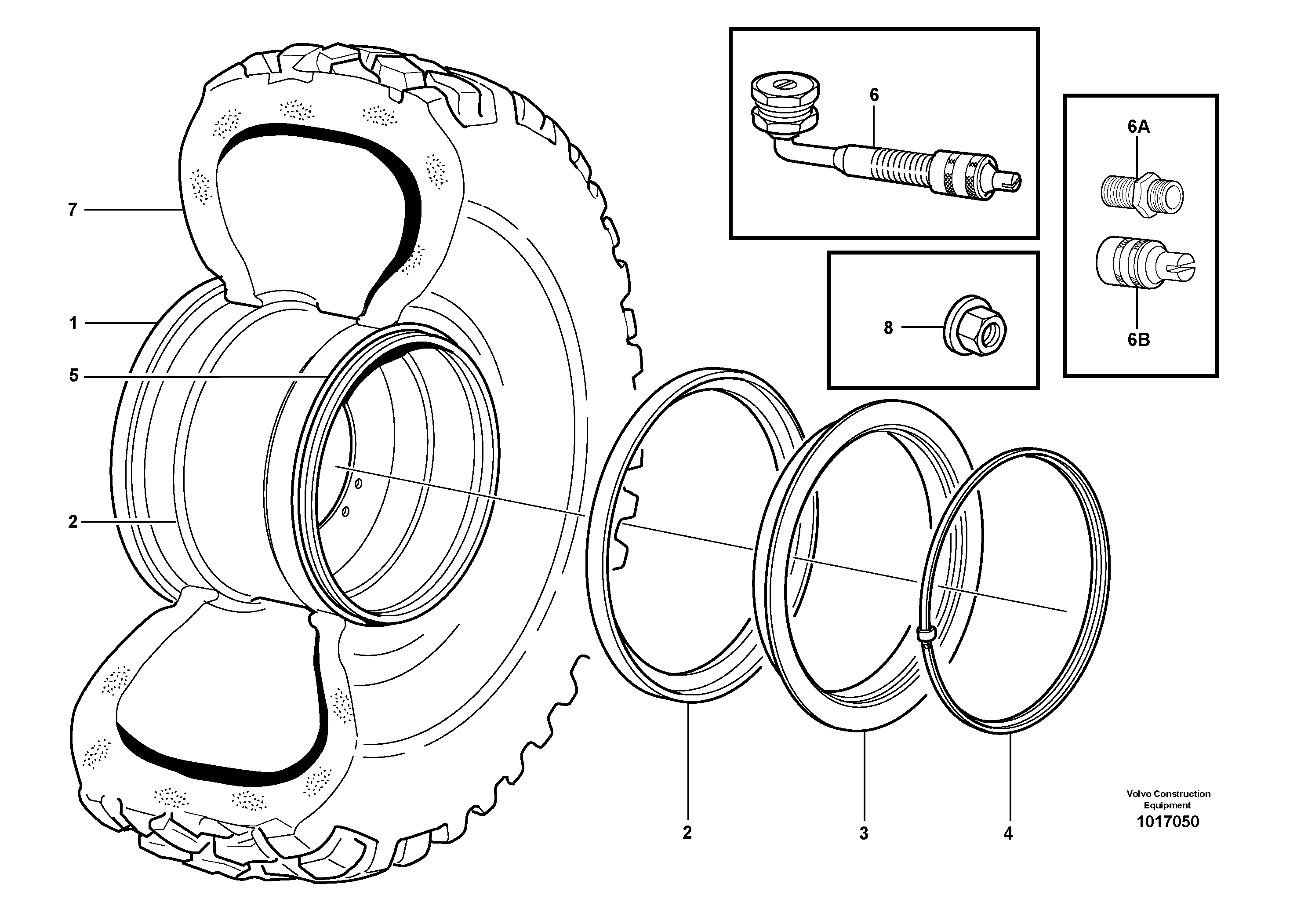 Схема запчастей Volvo A30D - 19705 Wheel A30D S/N 12001 - S/N 73000 - BRA