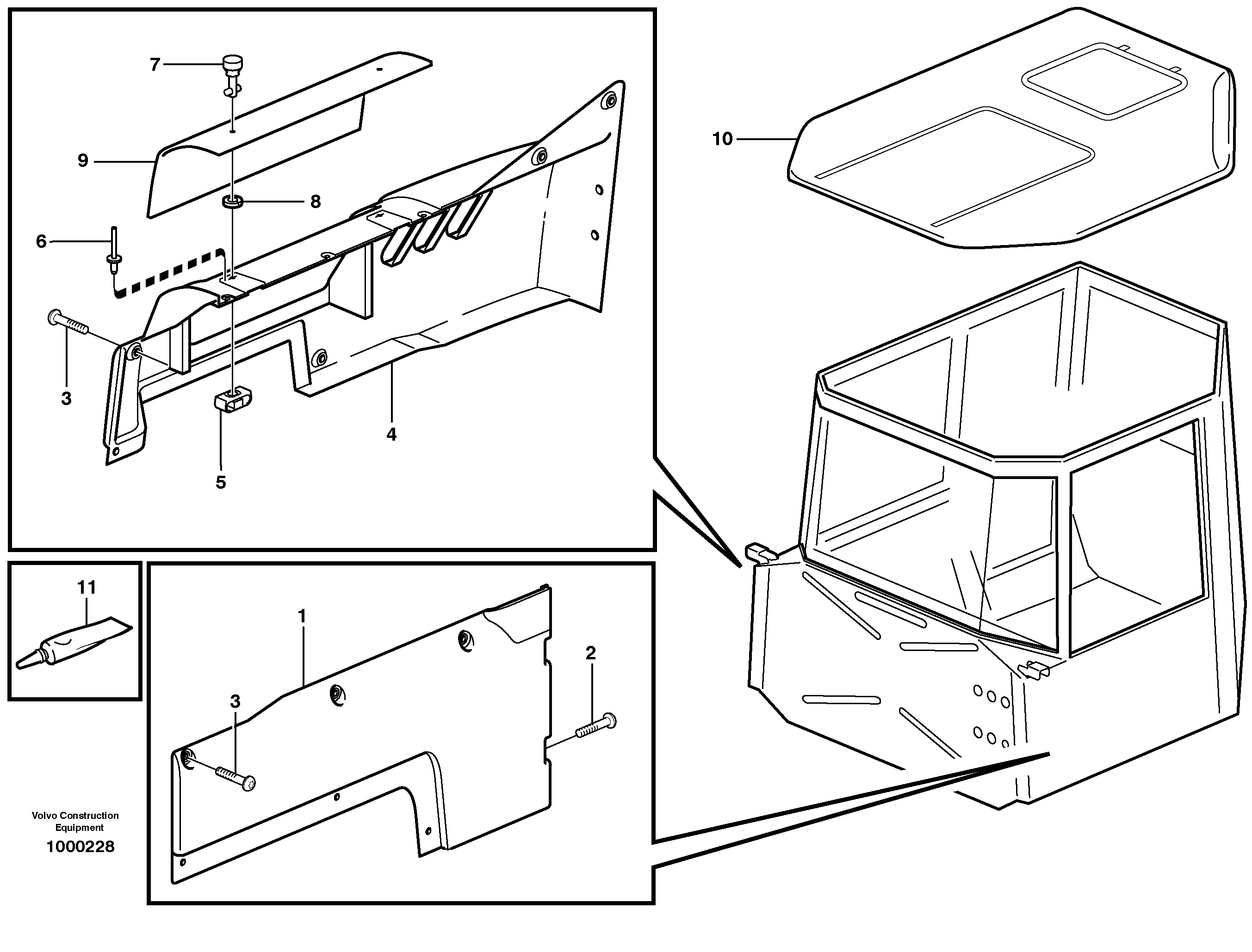 Схема запчастей Volvo A30D - 71898 Coverplates A30D S/N 12001 - S/N 73000 - BRA