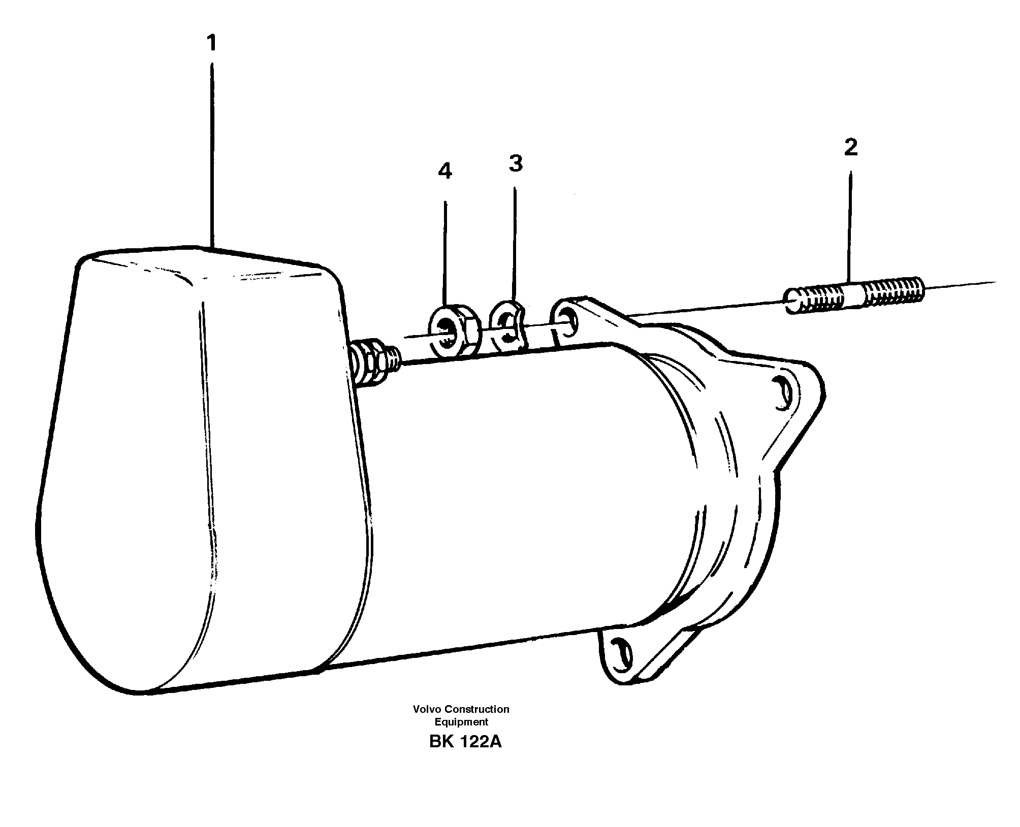 Схема запчастей Volvo A35C - 20763 Starter motor, mounting A35C VOLVO BM VOLVO BM A35C SER NO - 4620