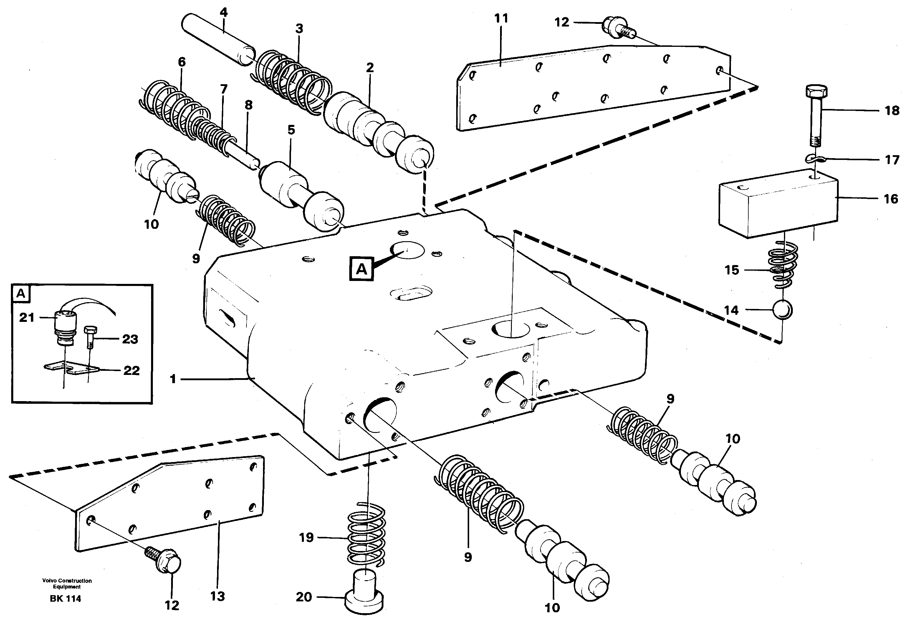 Схема запчастей Volvo A35C - 54621 Main pressure valve A35C VOLVO BM VOLVO BM A35C SER NO - 4620