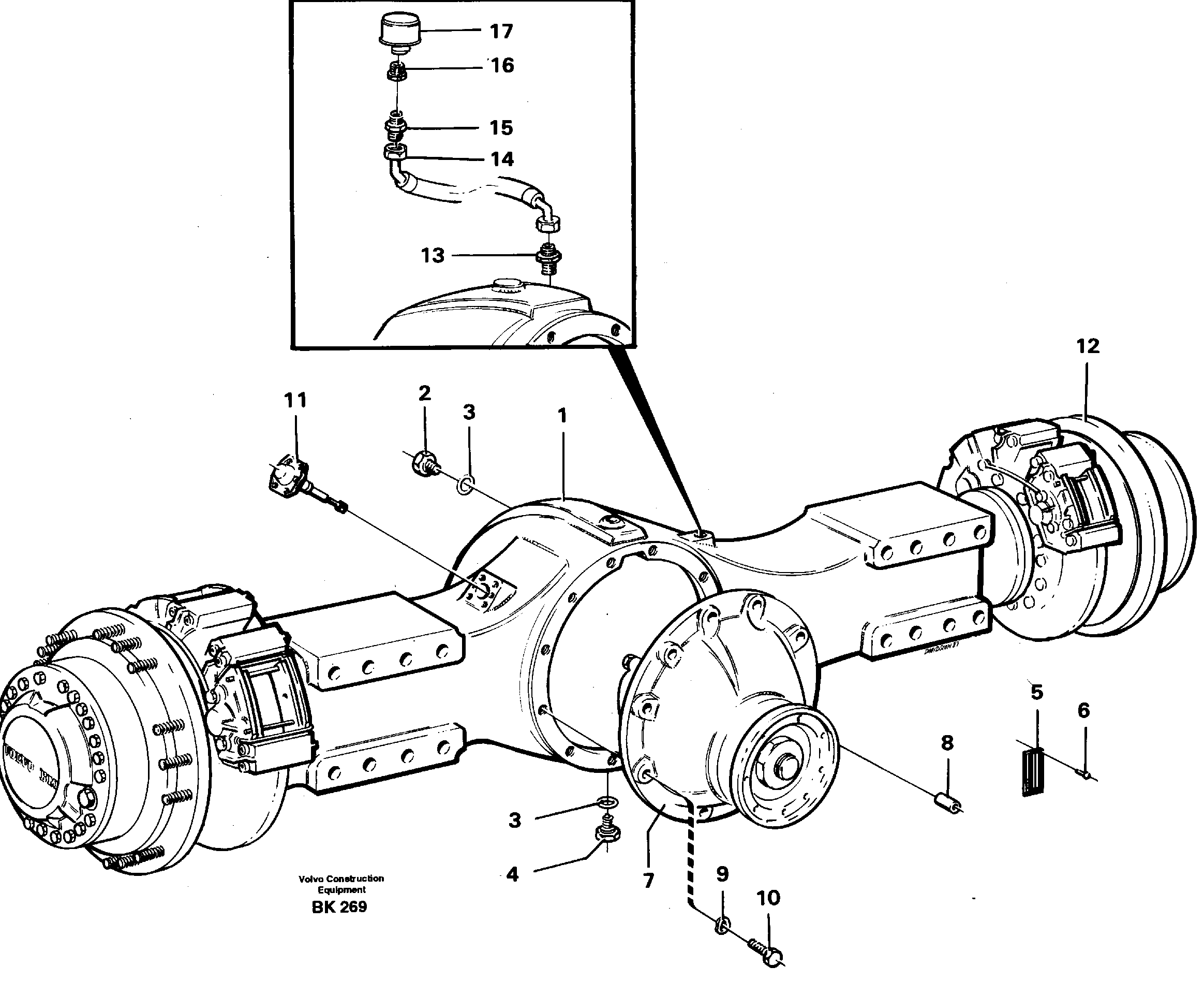 Схема запчастей Volvo A35C - 25417 Planetary axle, axle 2 load unit A35C VOLVO BM VOLVO BM A35C SER NO - 4620