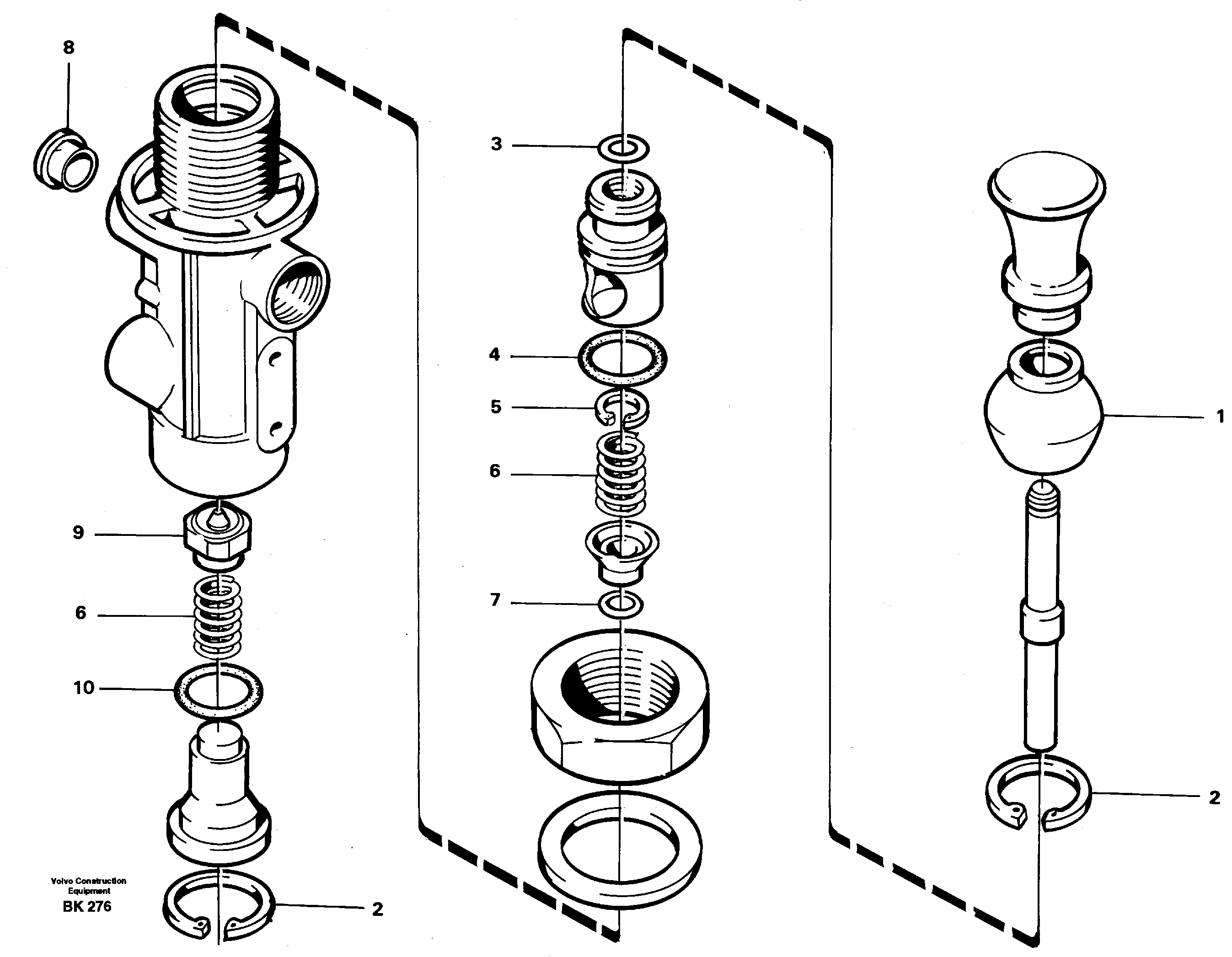 Схема запчастей Volvo A35C - 25418 Three-way valve A35C VOLVO BM VOLVO BM A35C SER NO - 4620