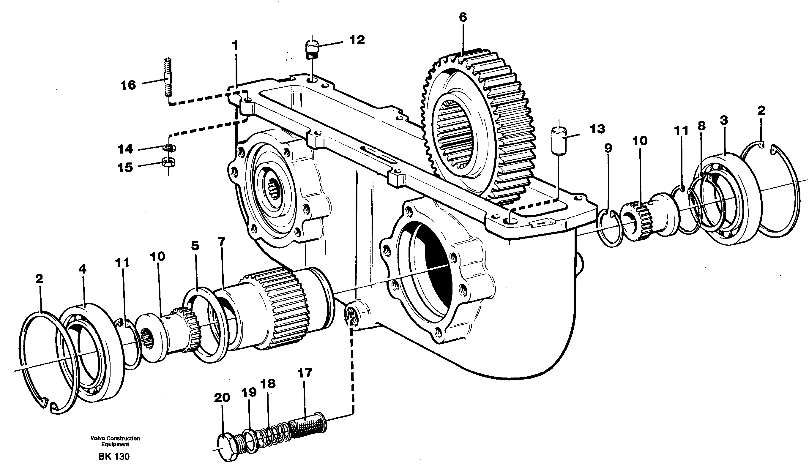 Схема запчастей Volvo A35C - 99796 Pump drive power take-off A35C VOLVO BM VOLVO BM A35C SER NO - 4620