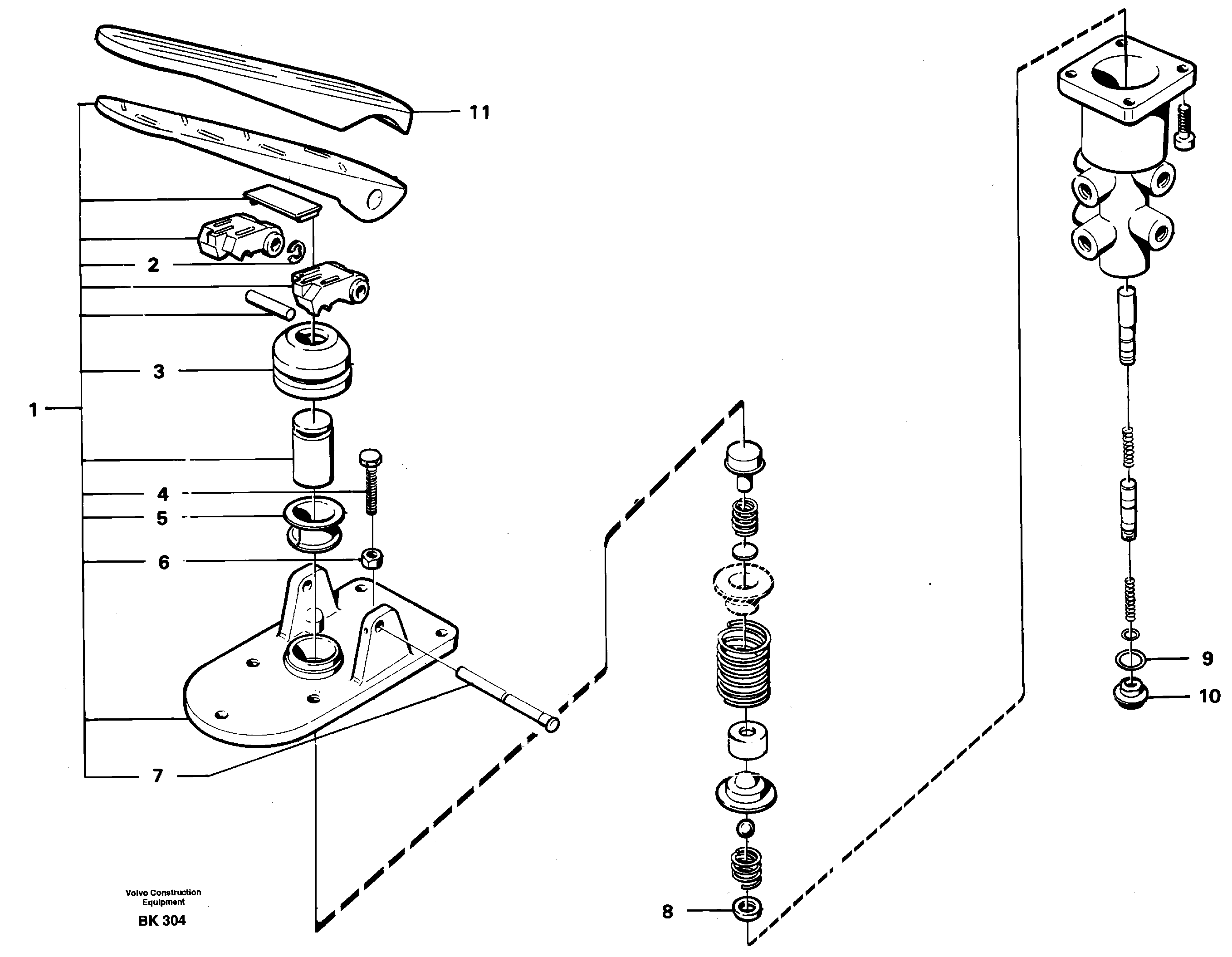 Схема запчастей Volvo A35C - 19739 Footbrake valve A35C VOLVO BM VOLVO BM A35C SER NO - 4620