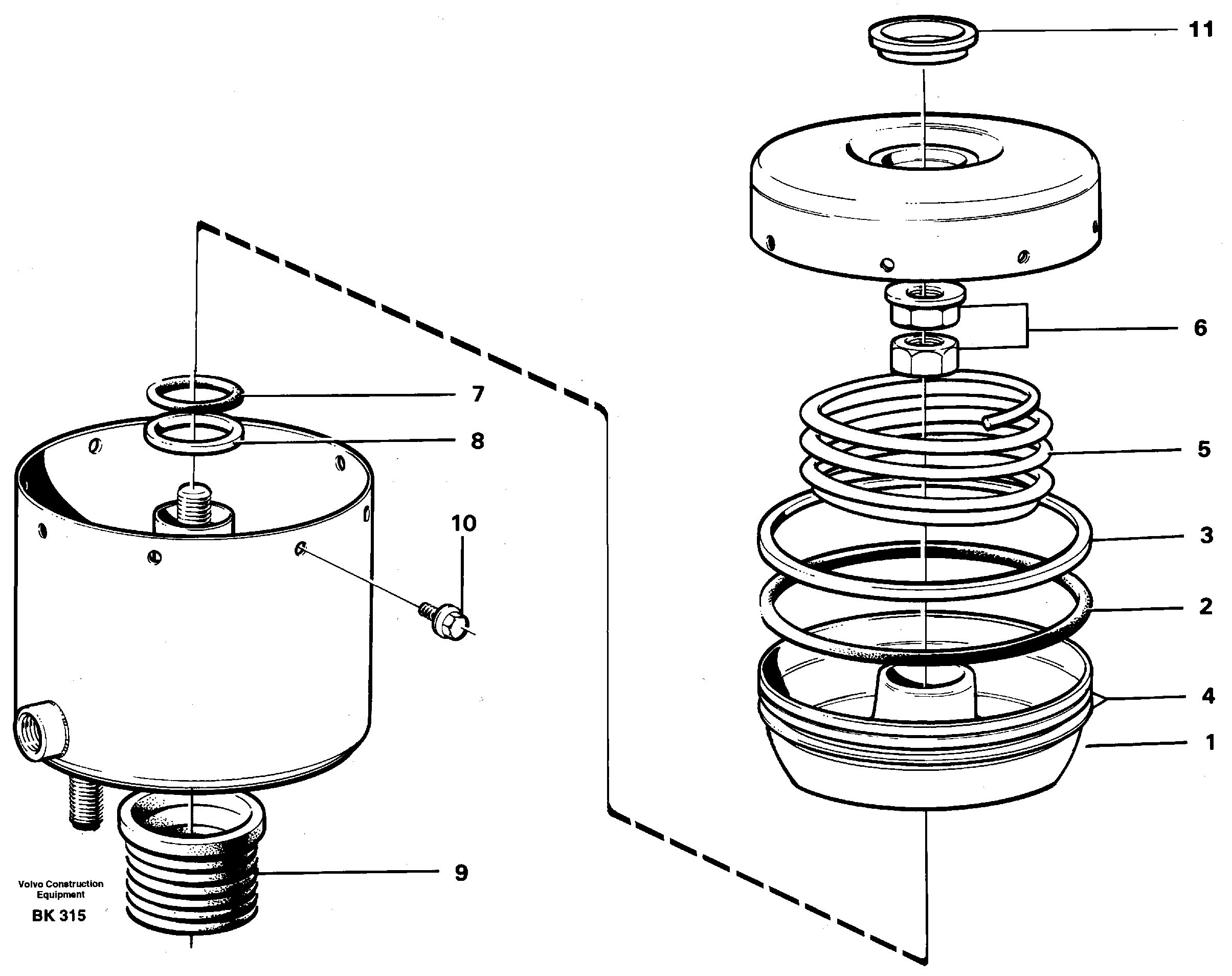 Схема запчастей Volvo A35C - 23234 Brake cylinder A35C VOLVO BM VOLVO BM A35C SER NO - 4620