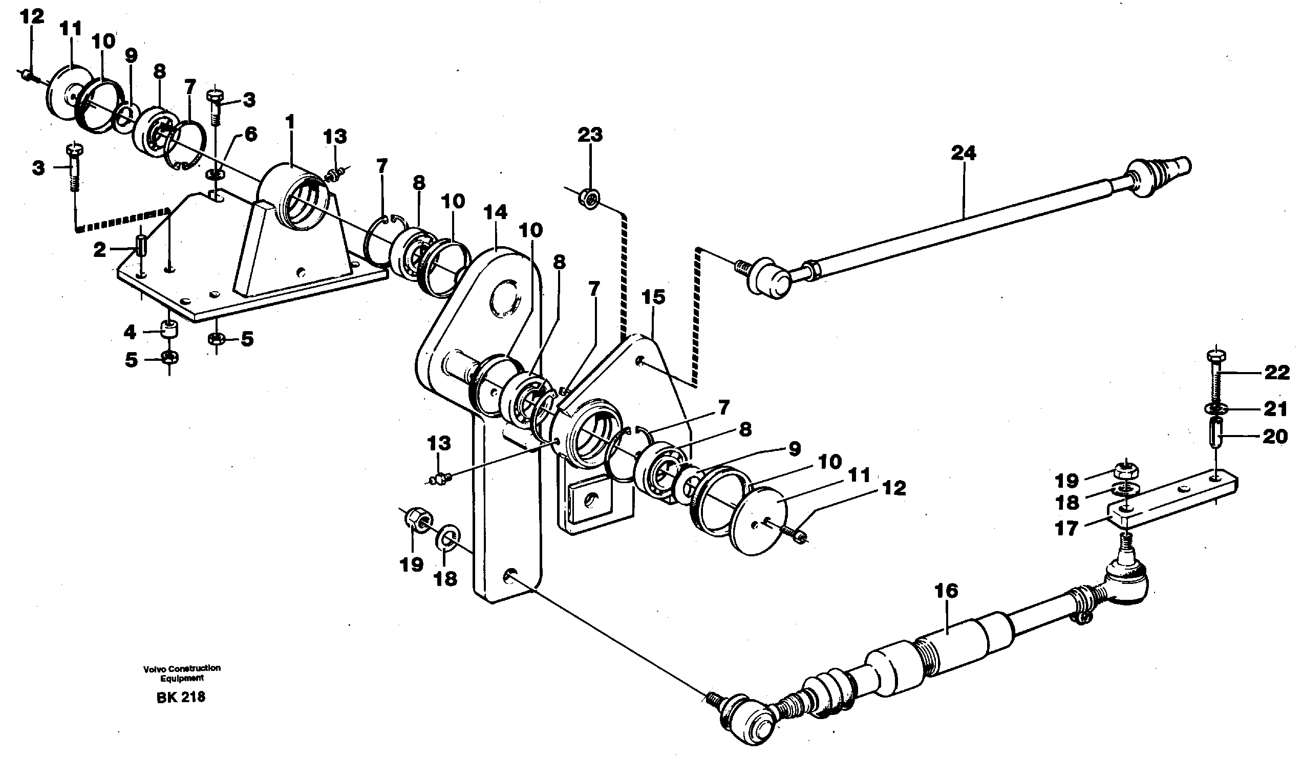 Схема запчастей Volvo A35C - 55547 Steering linkage A35C VOLVO BM VOLVO BM A35C SER NO - 4620