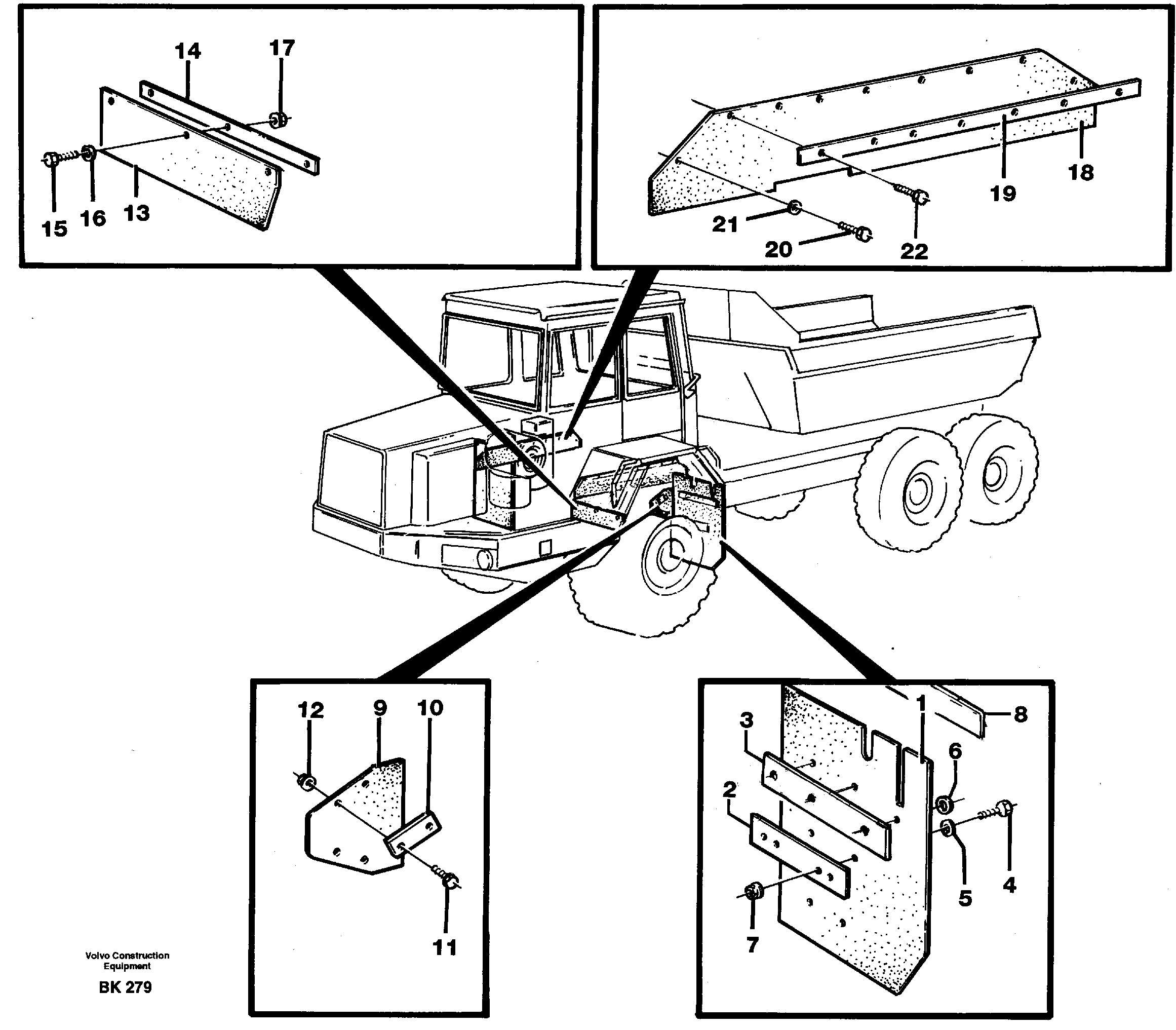 Схема запчастей Volvo A35C - 82588 Mudflap, motor unit A35C VOLVO BM VOLVO BM A35C SER NO - 4620