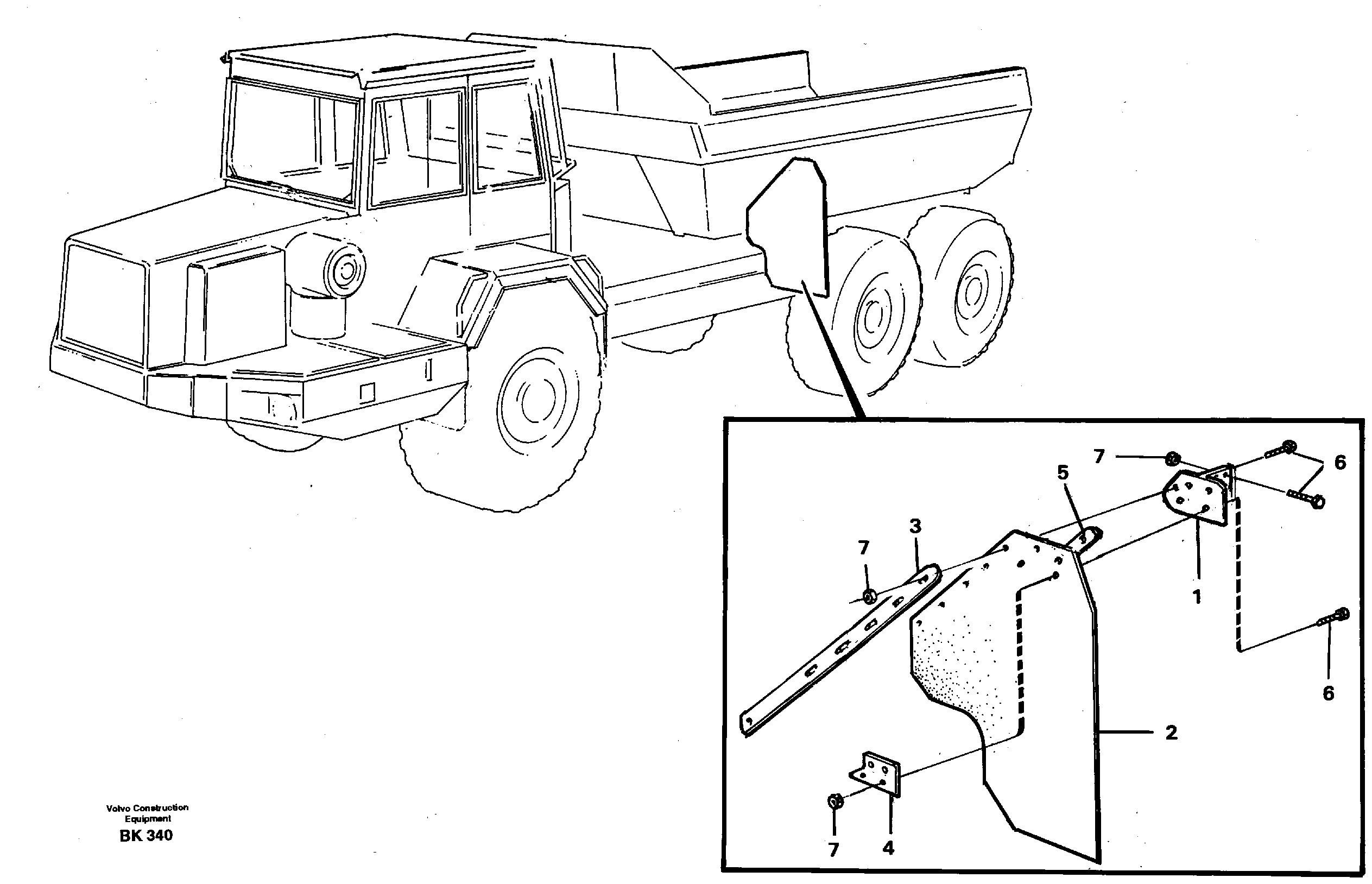 Схема запчастей Volvo A35C - 55552 Mudflap, load unit A35C VOLVO BM VOLVO BM A35C SER NO - 4620