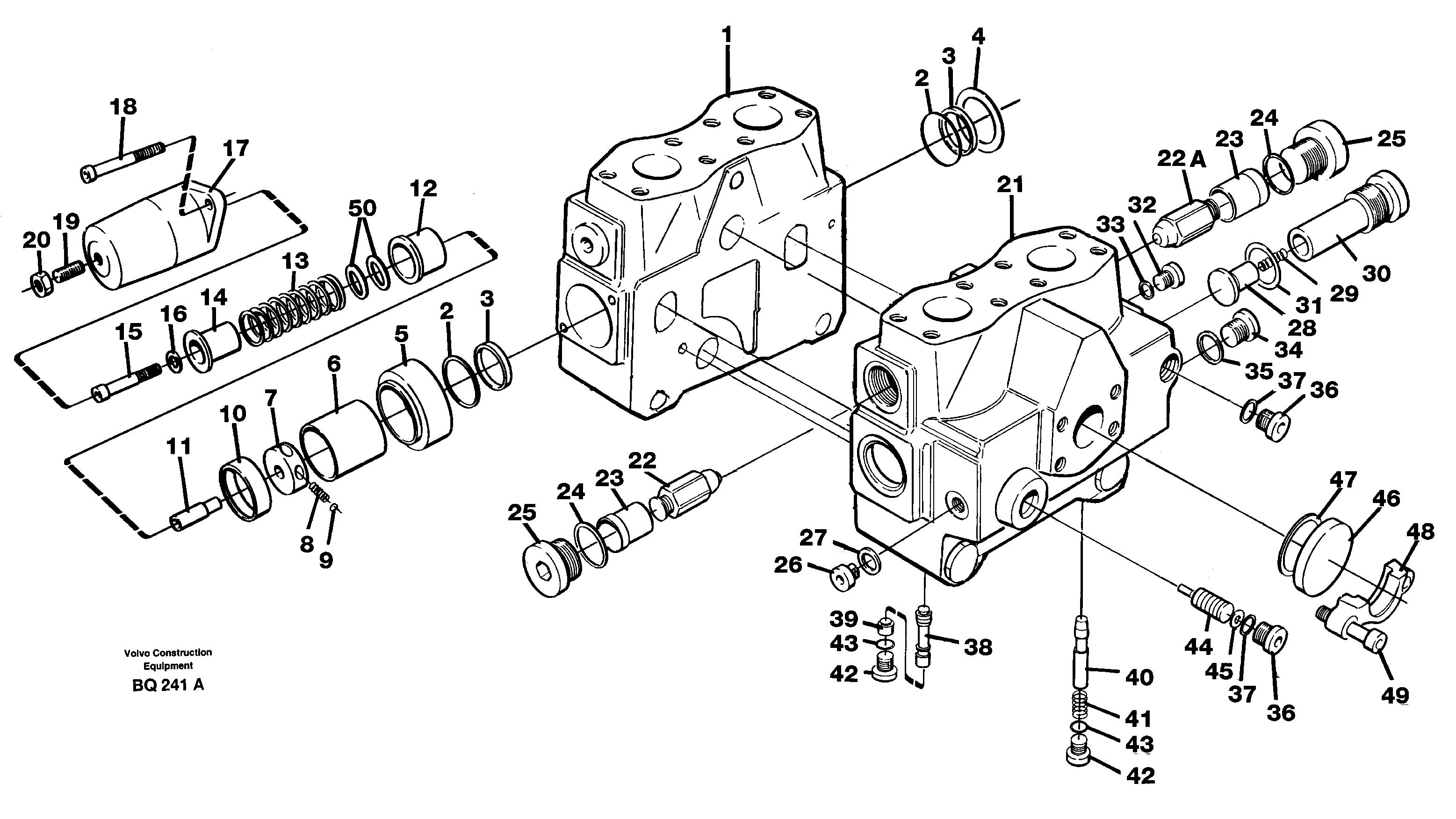 Схема запчастей Volvo A35C - 62853 Valve section A35C SER NO 4621-, SER NO USA 60001-