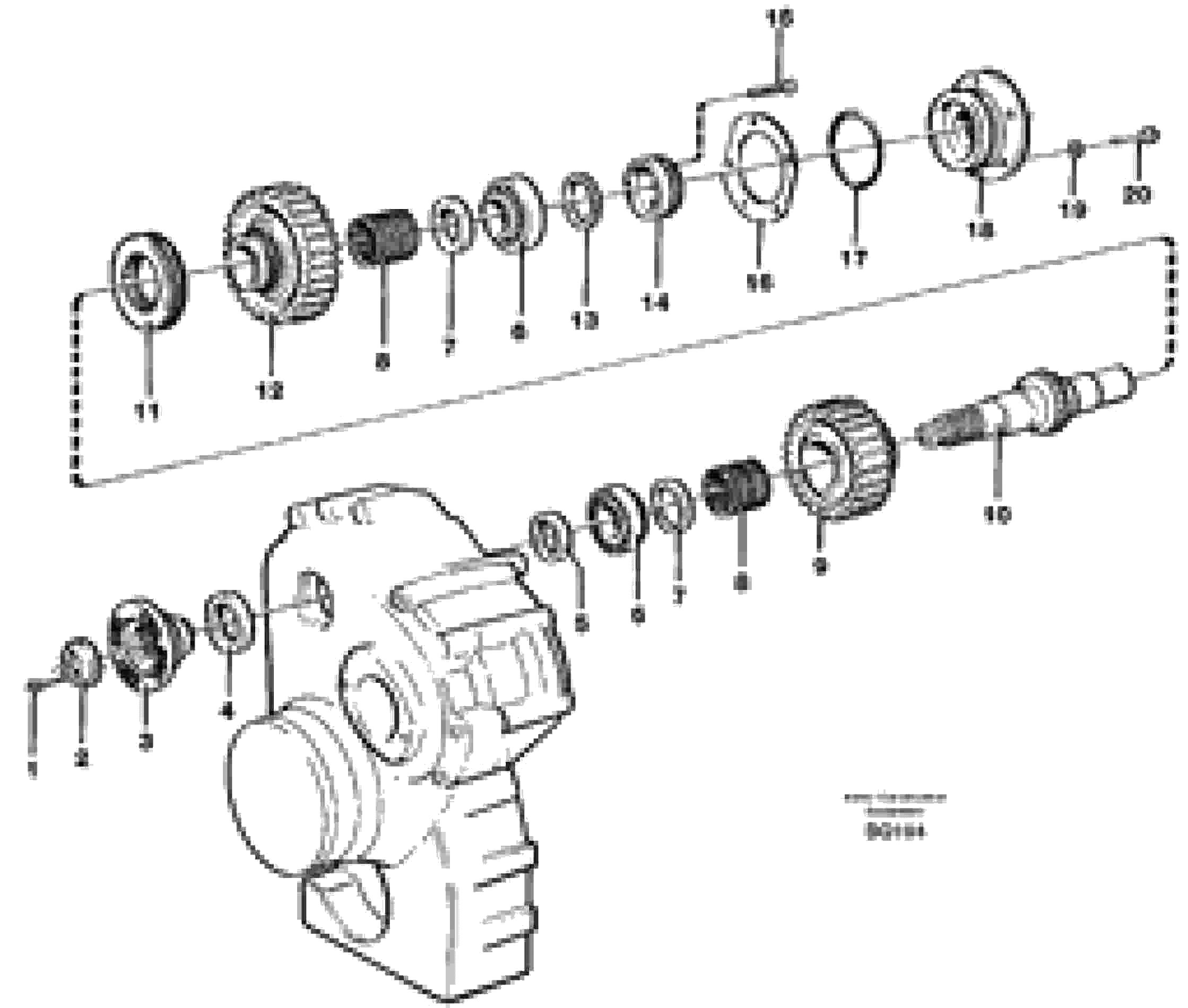 Схема запчастей Volvo A35C - 44727 Upper shaft A35C SER NO 4621-, SER NO USA 60001-