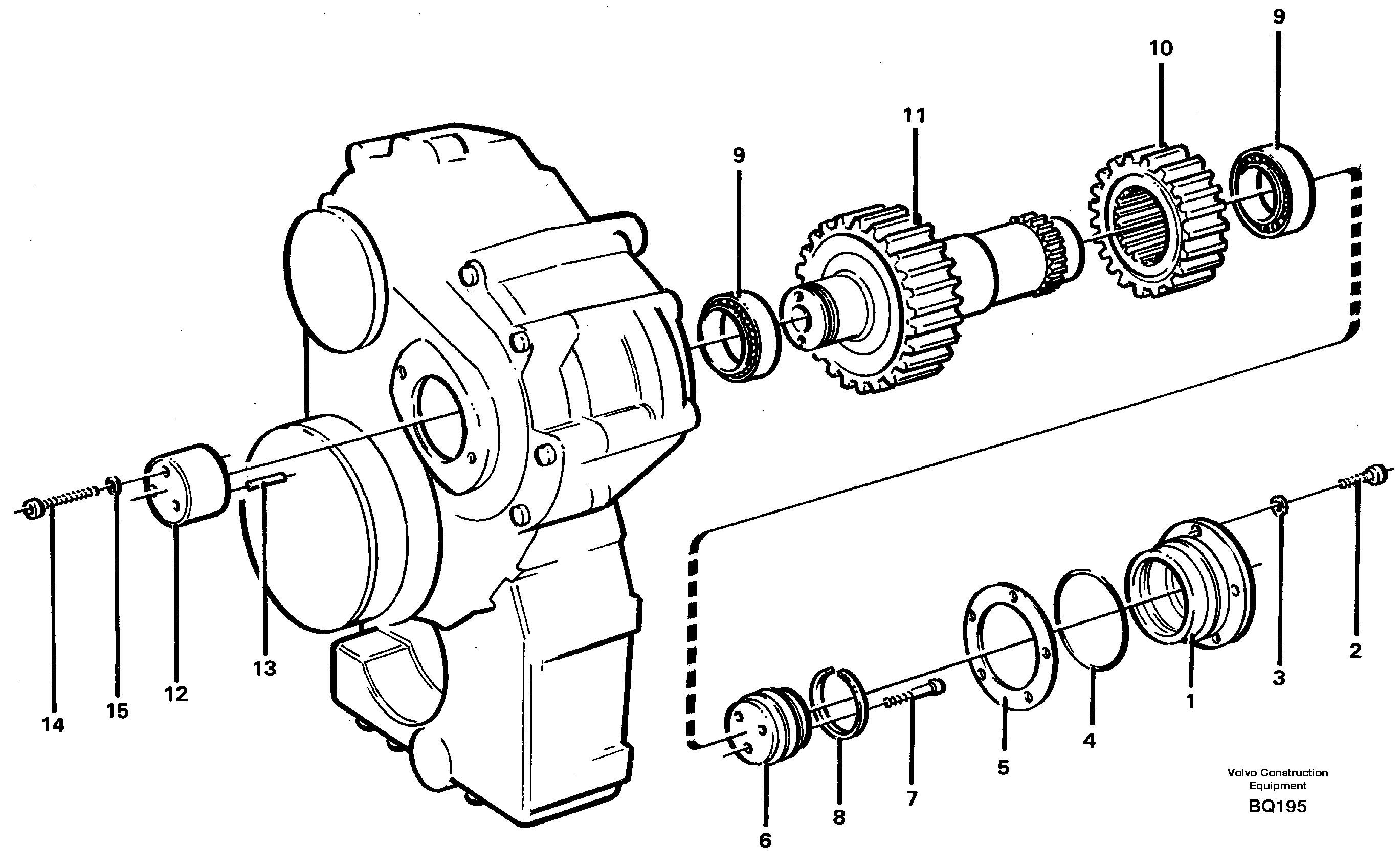 Схема запчастей Volvo A35C - 44732 Intermediate shaft A35C SER NO 4621-, SER NO USA 60001-