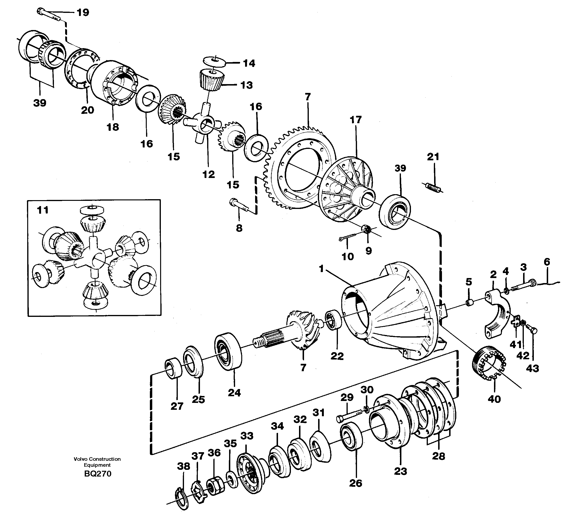 Схема запчастей Volvo A35C - 60489 Главная передача A35C SER NO 4621-, SER NO USA 60001-