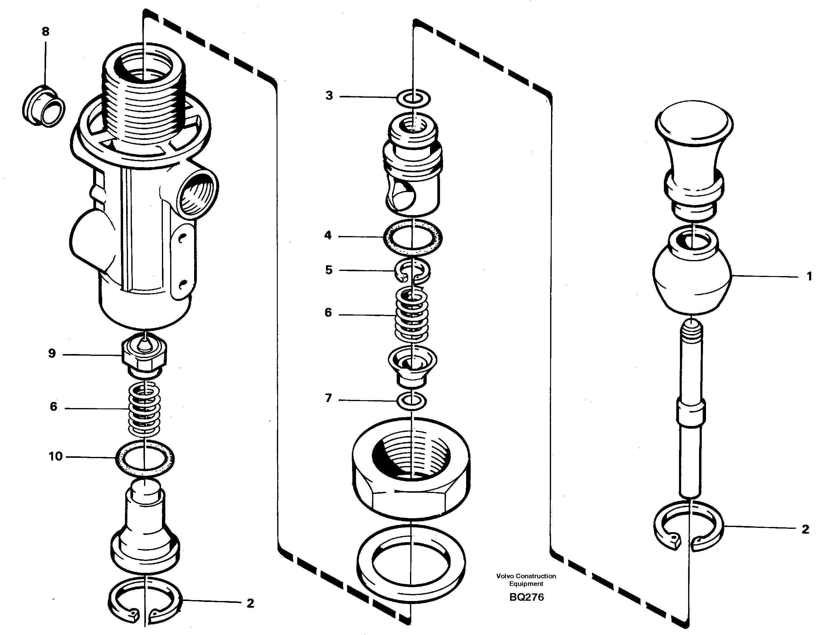 Схема запчастей Volvo A35C - 27629 Three-way valve A35C SER NO 4621-, SER NO USA 60001-