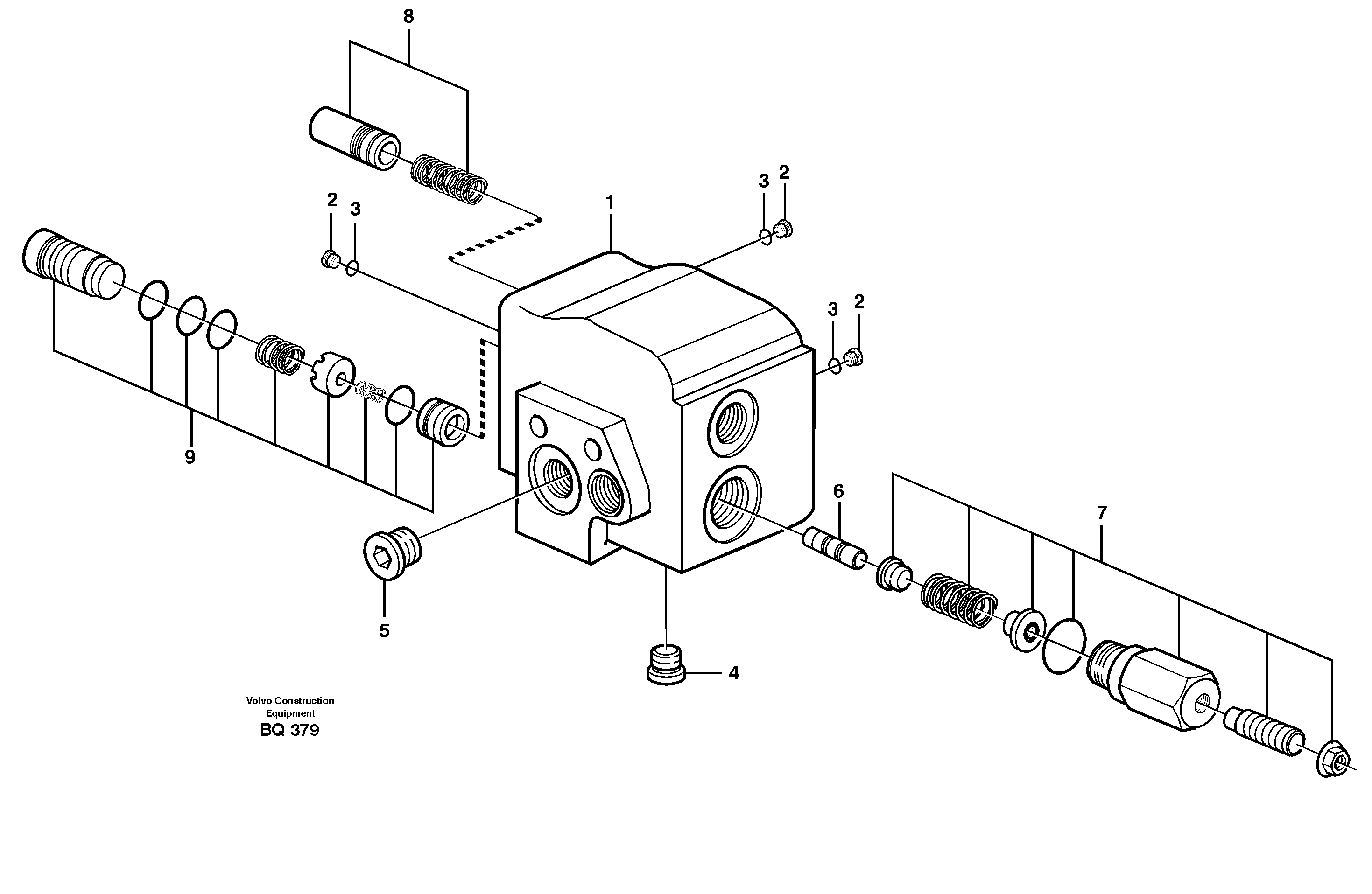 Схема запчастей Volvo A35C - 27639 Valve, circuit body and return valve A35C SER NO 4621-, SER NO USA 60001-