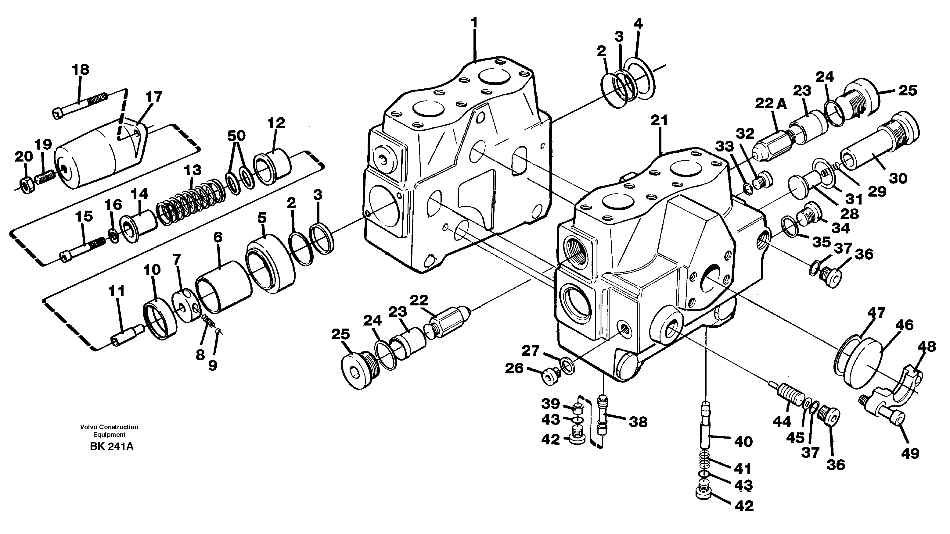 Схема запчастей Volvo A35C - 64436 Valve section A35C VOLVO BM VOLVO BM A35C SER NO - 4620