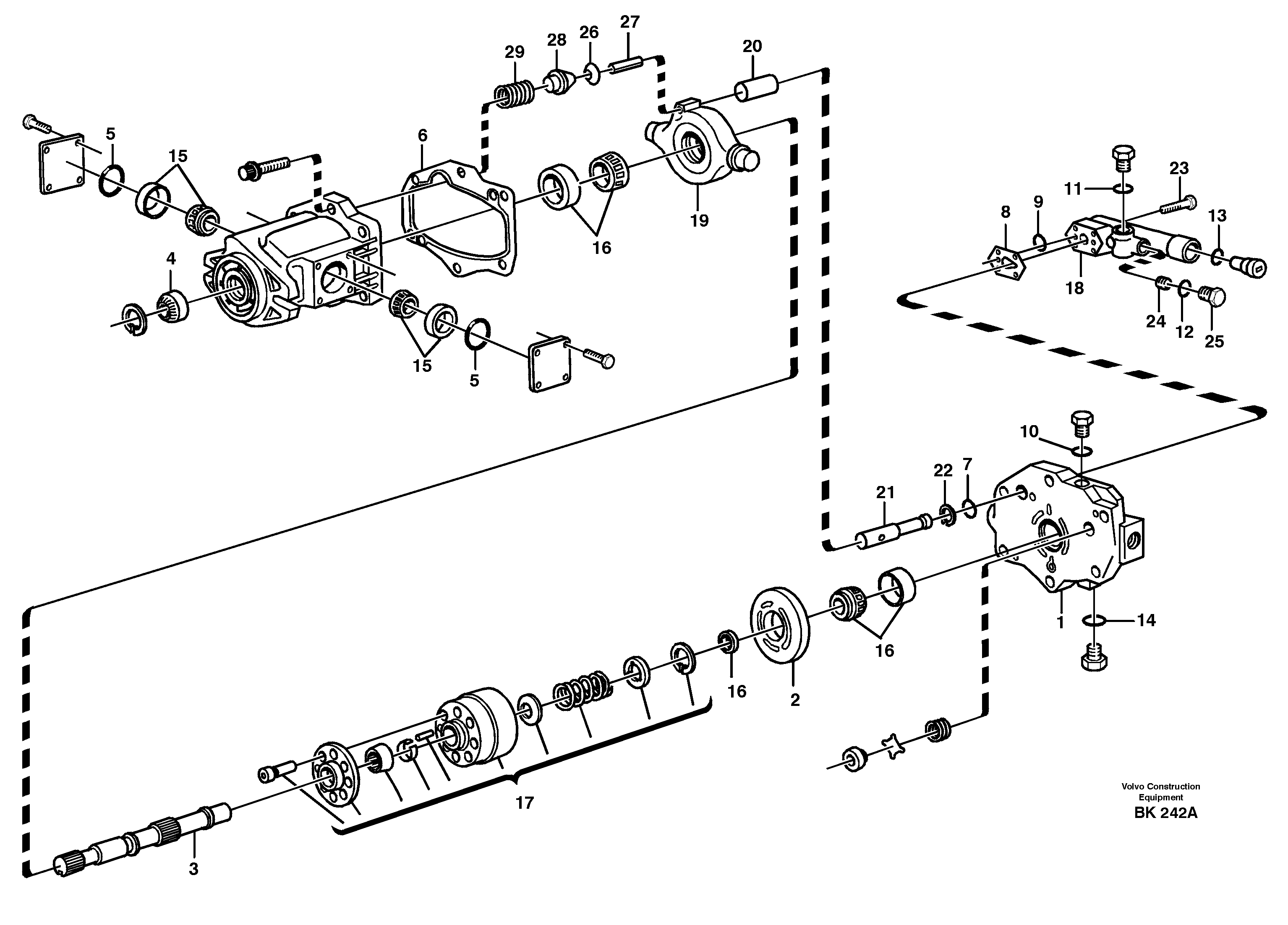 Схема запчастей Volvo A35C - 60431 Гидронасос (основной насос) A35C VOLVO BM VOLVO BM A35C SER NO - 4620