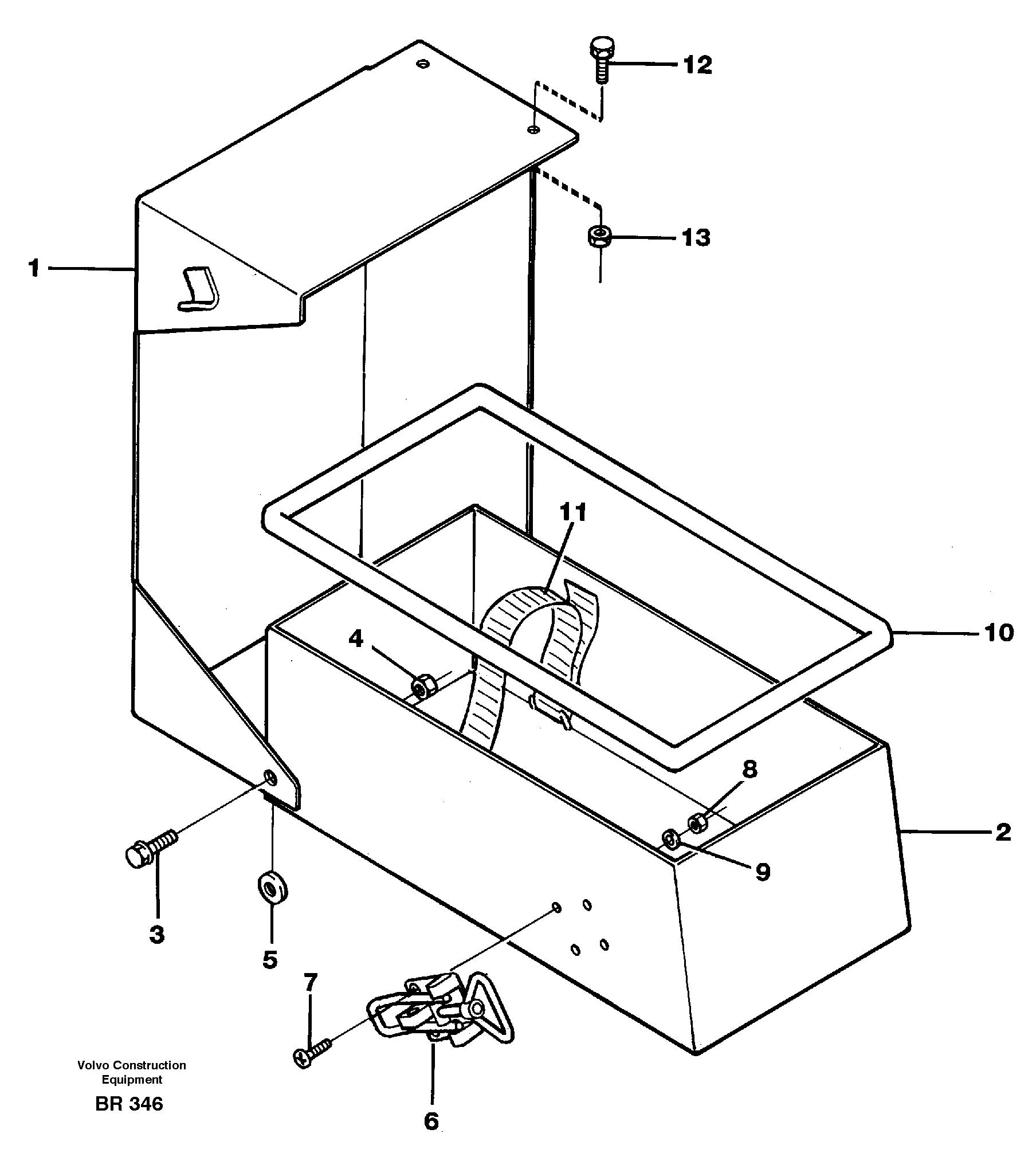 Схема запчастей Volvo A40 - 65926 Toolbox A40 SER NO 1201-, SER NO USA 60101-