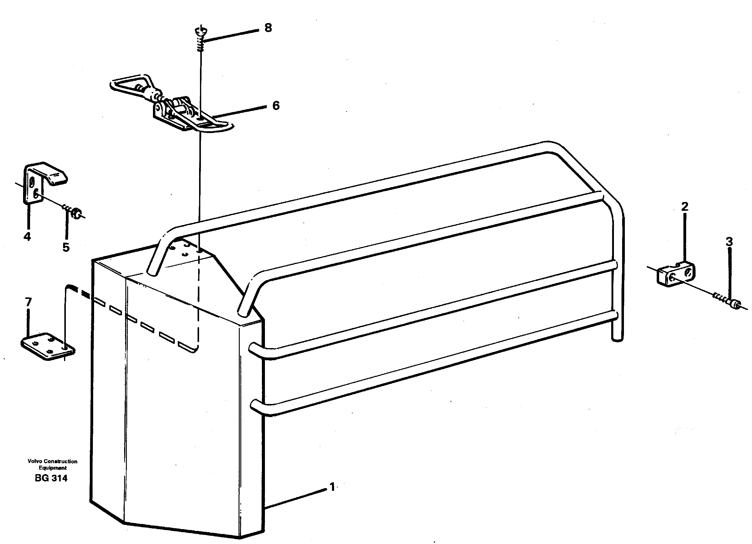 Схема запчастей Volvo A40 - 17570 Protecting plate, oil tank A40 VOLVO BM VOLVO BM A40 SER NO - 1151/- 60026