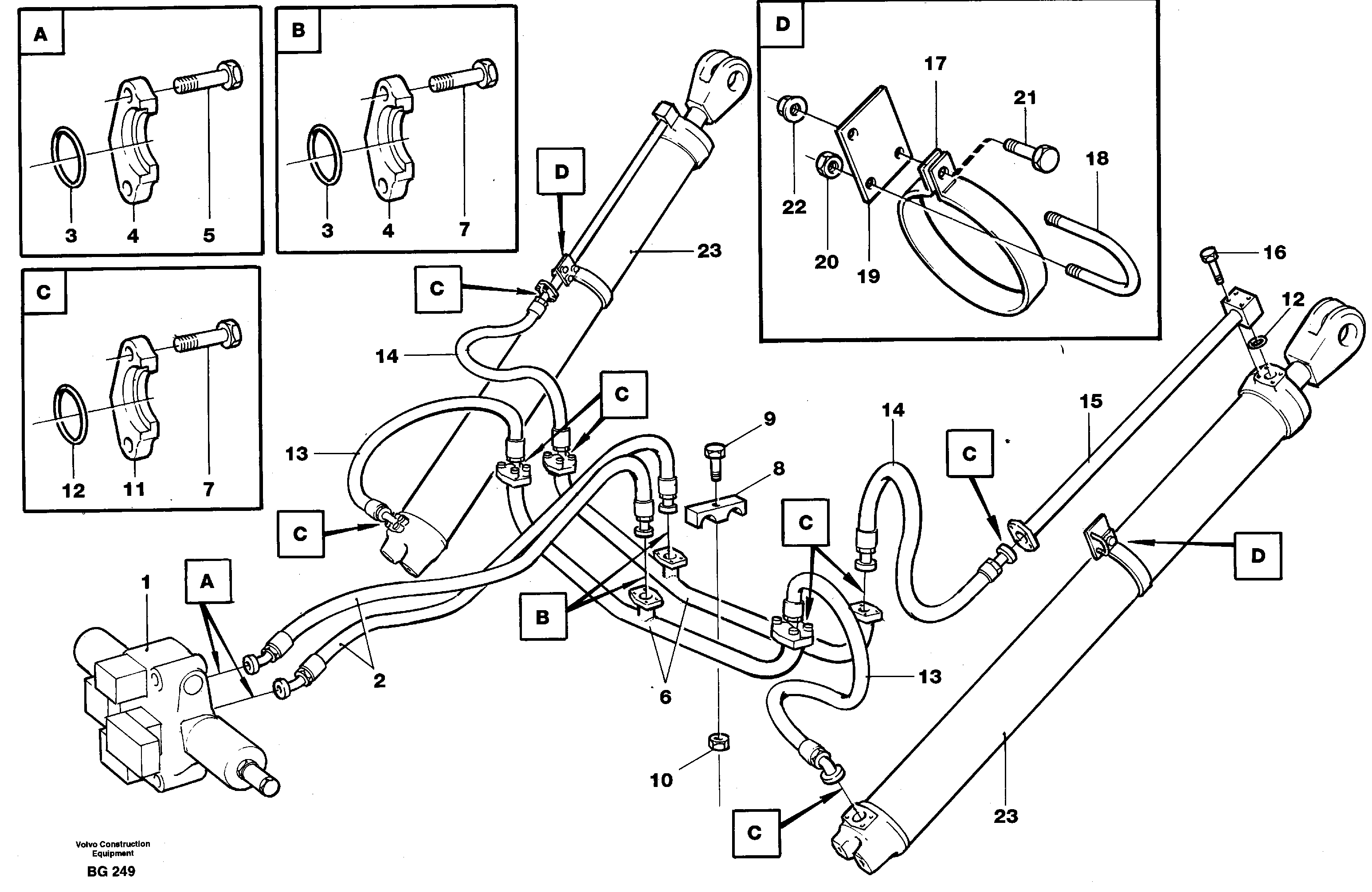 Схема запчастей Volvo A40 - 85944 Tipping system, load unit A40 VOLVO BM VOLVO BM A40 SER NO - 1151/- 60026