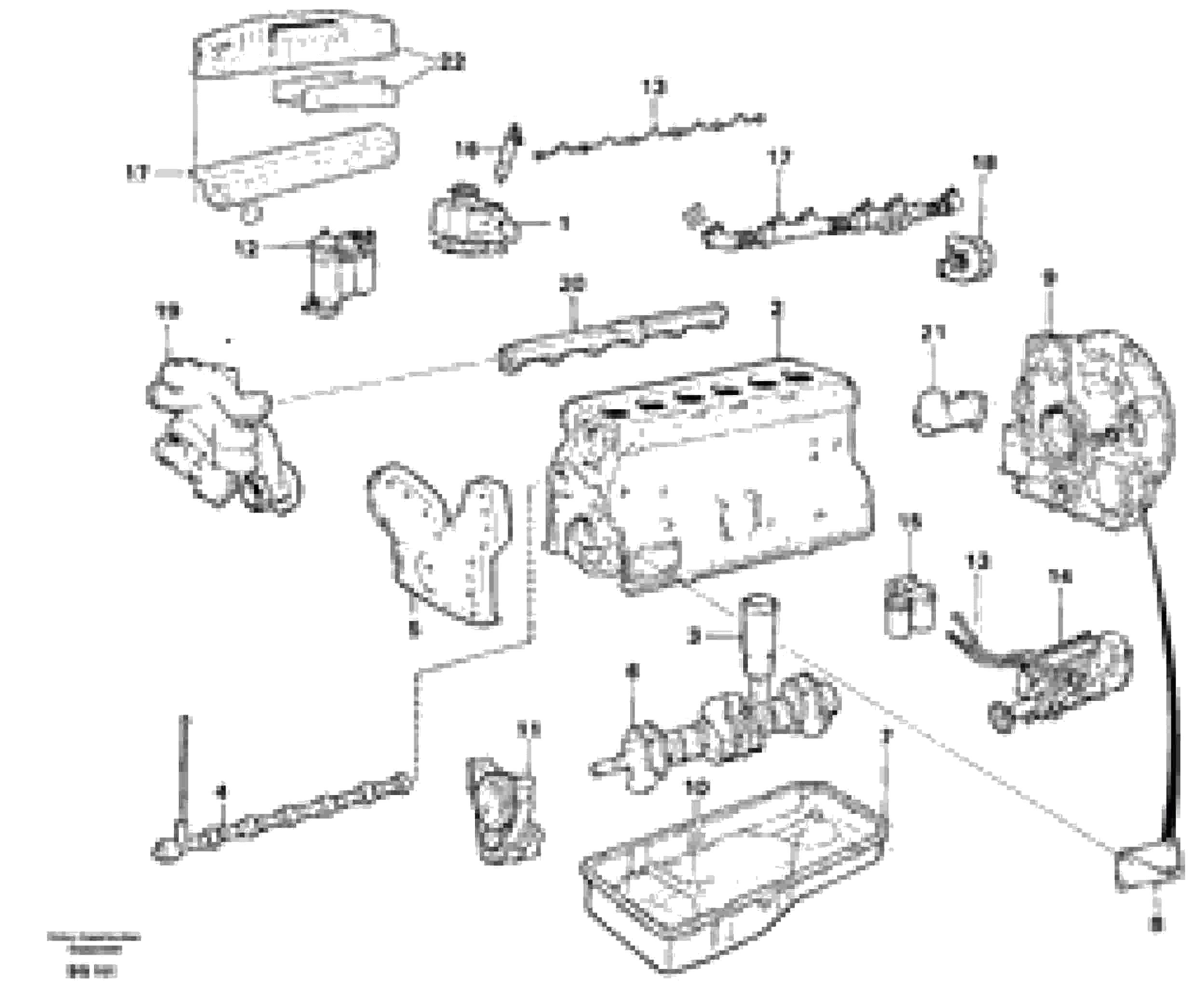 Схема запчастей Volvo A40 - 10887 Двигатель в сборе A40 VOLVO BM VOLVO BM A40 SER NO - 1151/- 60026