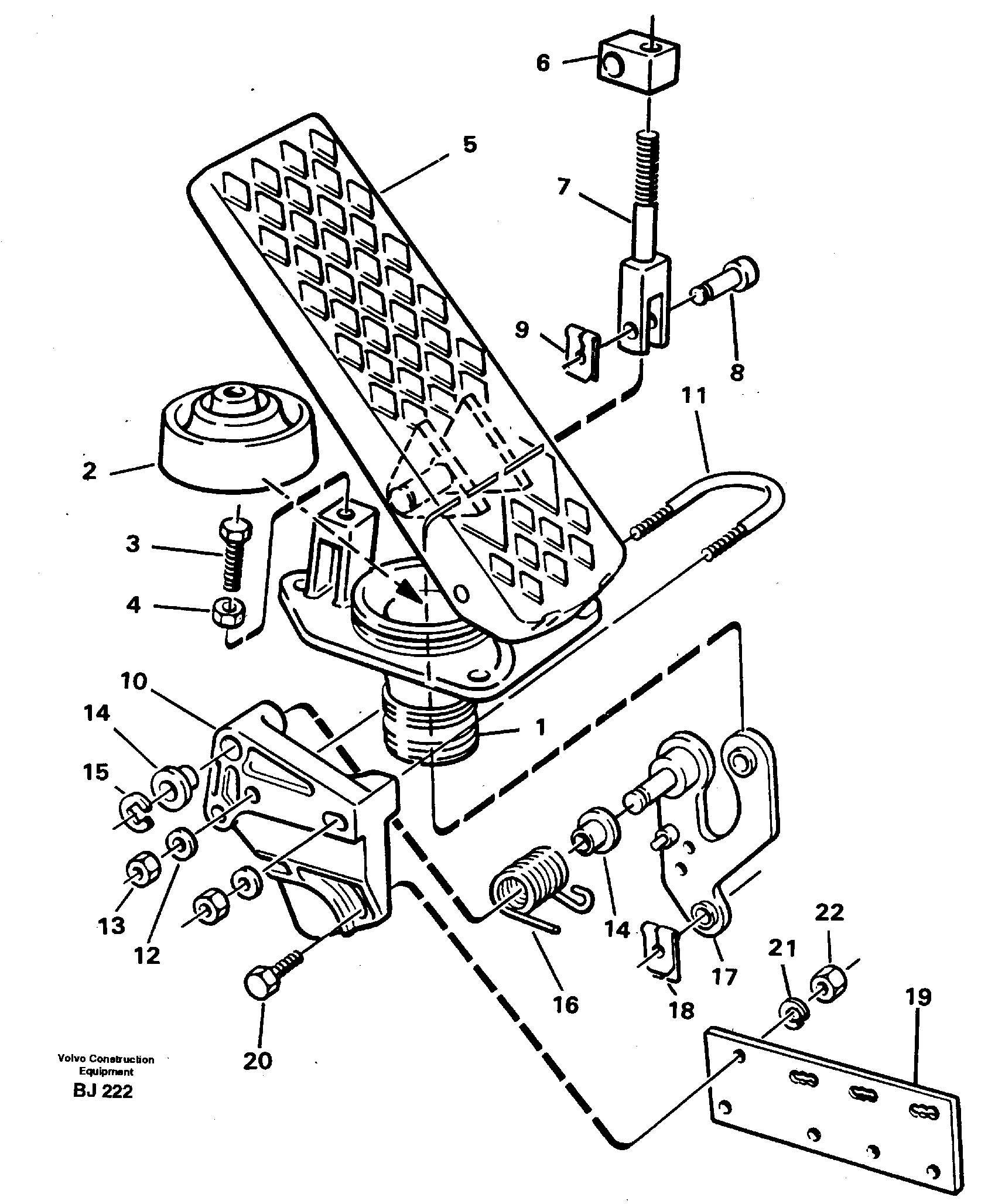 Схема запчастей Volvo A30C - 81683 Accelerator pedal A30C VOLVO BM VOLVO BM A30C SER NO - 2320/- 2275, USA