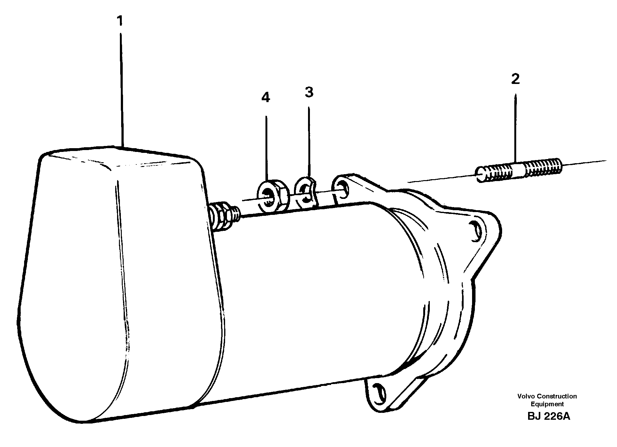 Схема запчастей Volvo A30C - 11254 Starter motor with assembling details A30C VOLVO BM VOLVO BM A30C SER NO - 2320/- 2275, USA