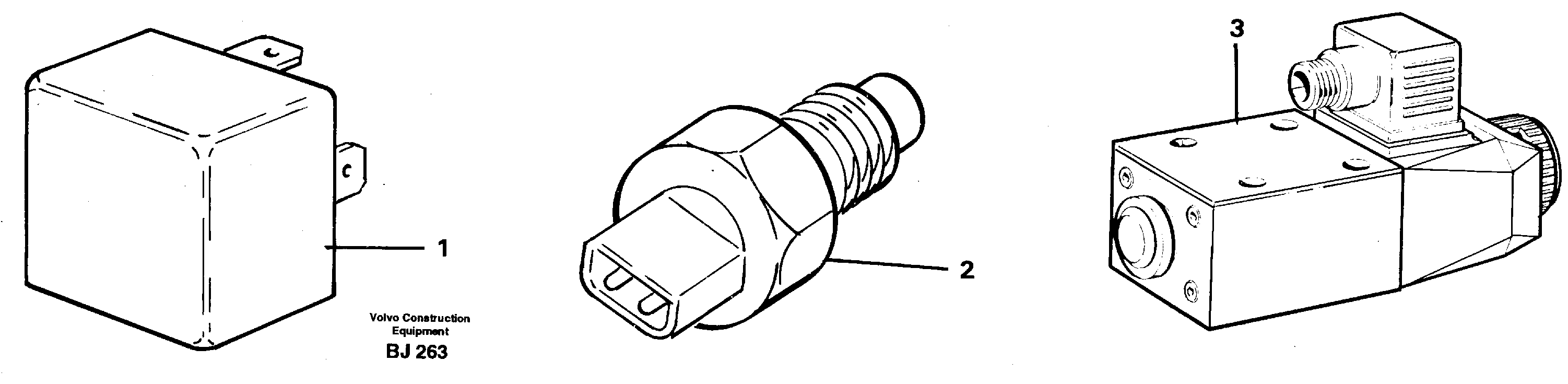 Схема запчастей Volvo A30C - 54301 Relays, sensors and solenoid valves Reference list A30C VOLVO BM VOLVO BM A30C SER NO - 2320/- 2275, USA