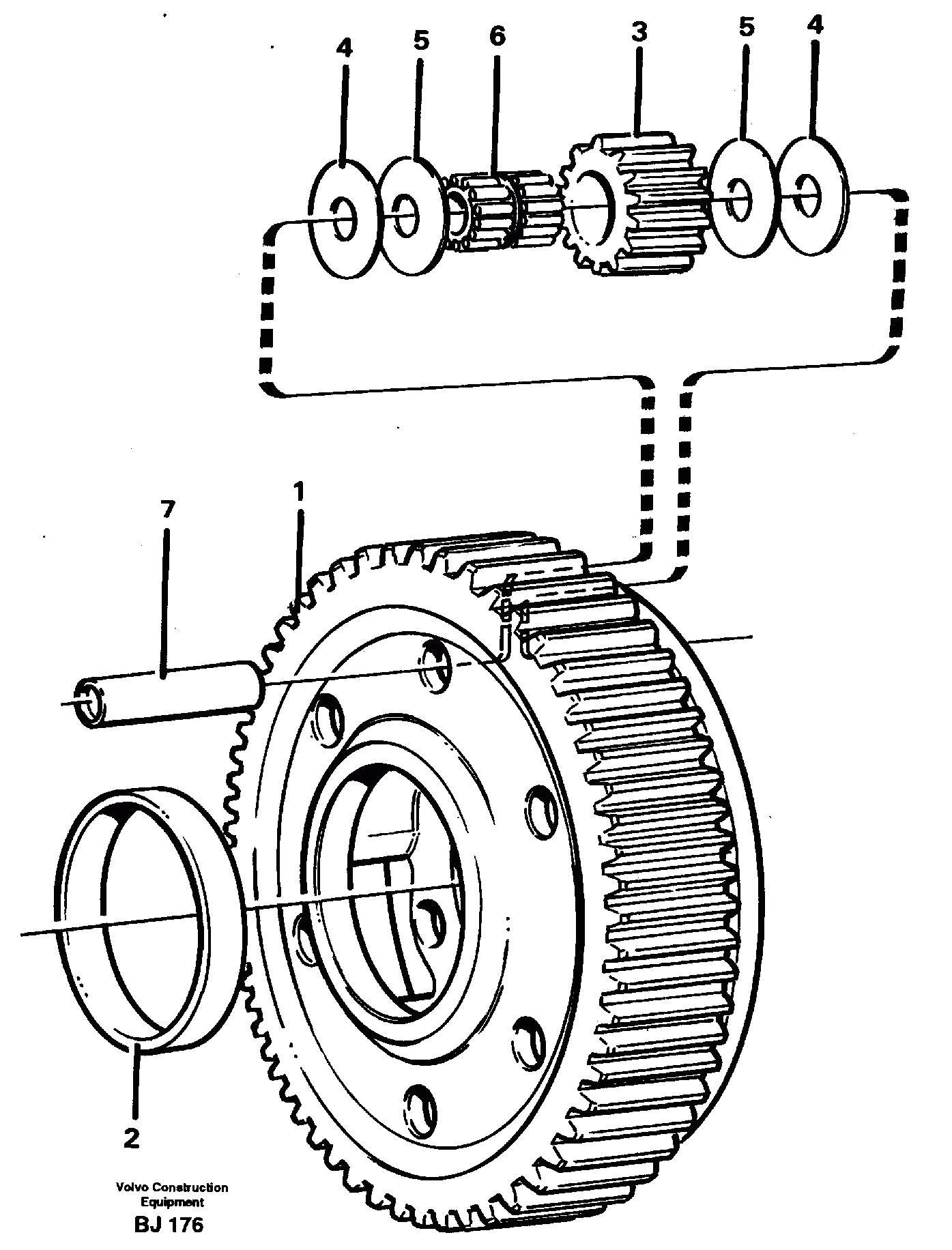 Схема запчастей Volvo A30C - 36936 Planet kit, stage 5 A30C VOLVO BM VOLVO BM A30C SER NO - 2320/- 2275, USA