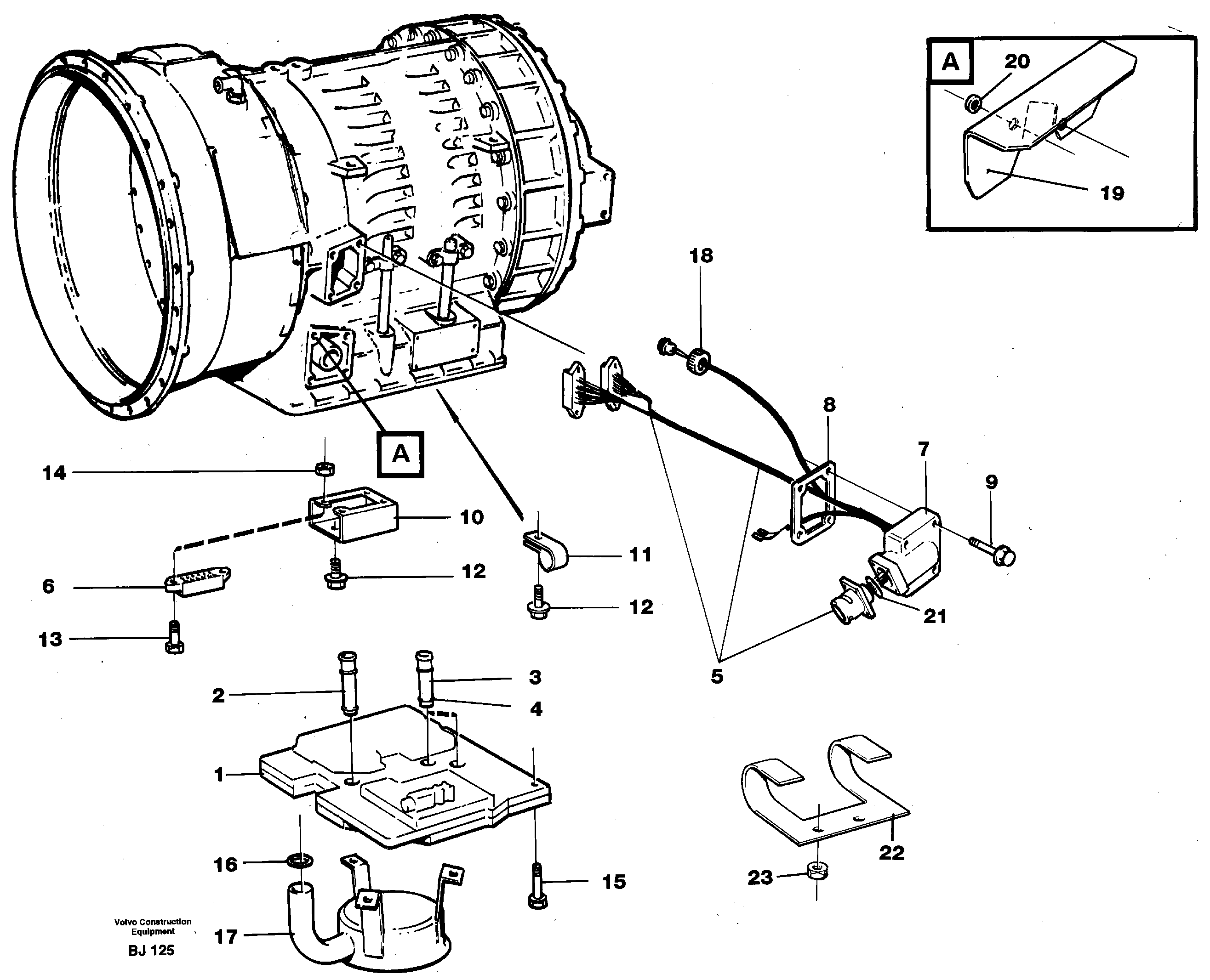 Схема запчастей Volvo A30C - 65644 Range selector valve with fitting parts A30C VOLVO BM VOLVO BM A30C SER NO - 2320/- 2275, USA