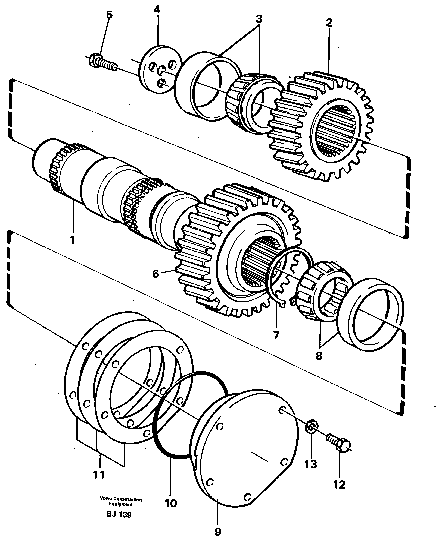 Схема запчастей Volvo A30C - 22725 Intermediate shaft A30C VOLVO BM VOLVO BM A30C SER NO - 2320/- 2275, USA