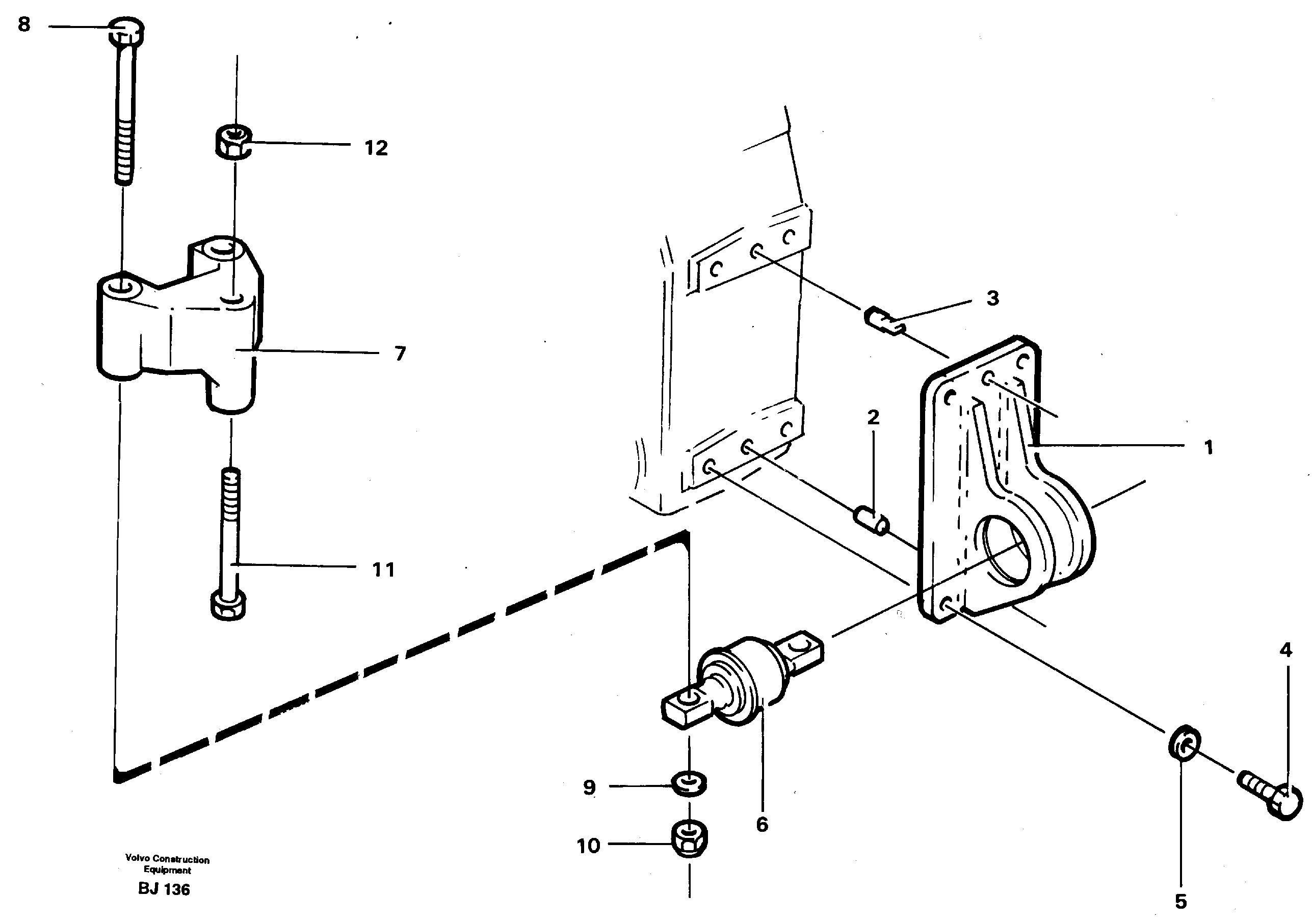 Схема запчастей Volvo A30C - 54309 Drop box, mounting A30C VOLVO BM VOLVO BM A30C SER NO - 2320/- 2275, USA