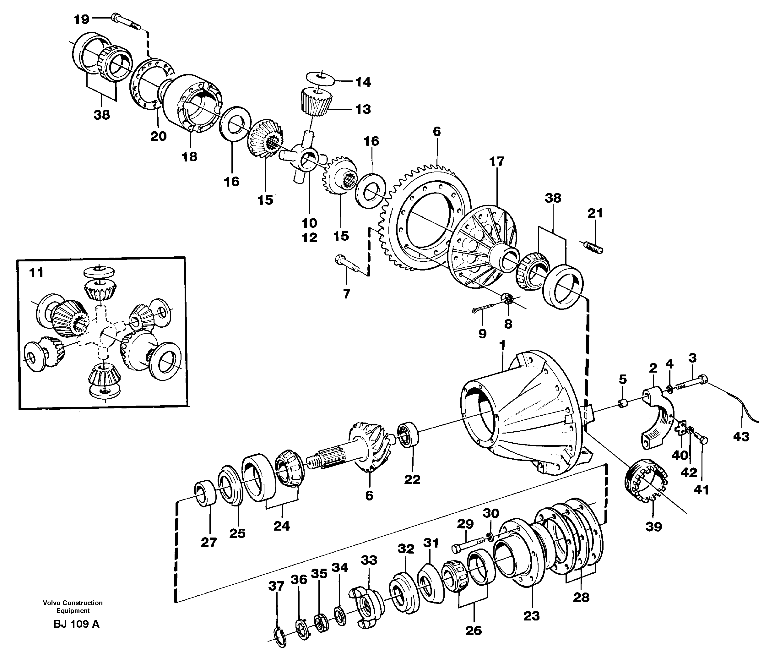 Схема запчастей Volvo A30C - 22735 Главная передача A30C VOLVO BM VOLVO BM A30C SER NO - 2320/- 2275, USA