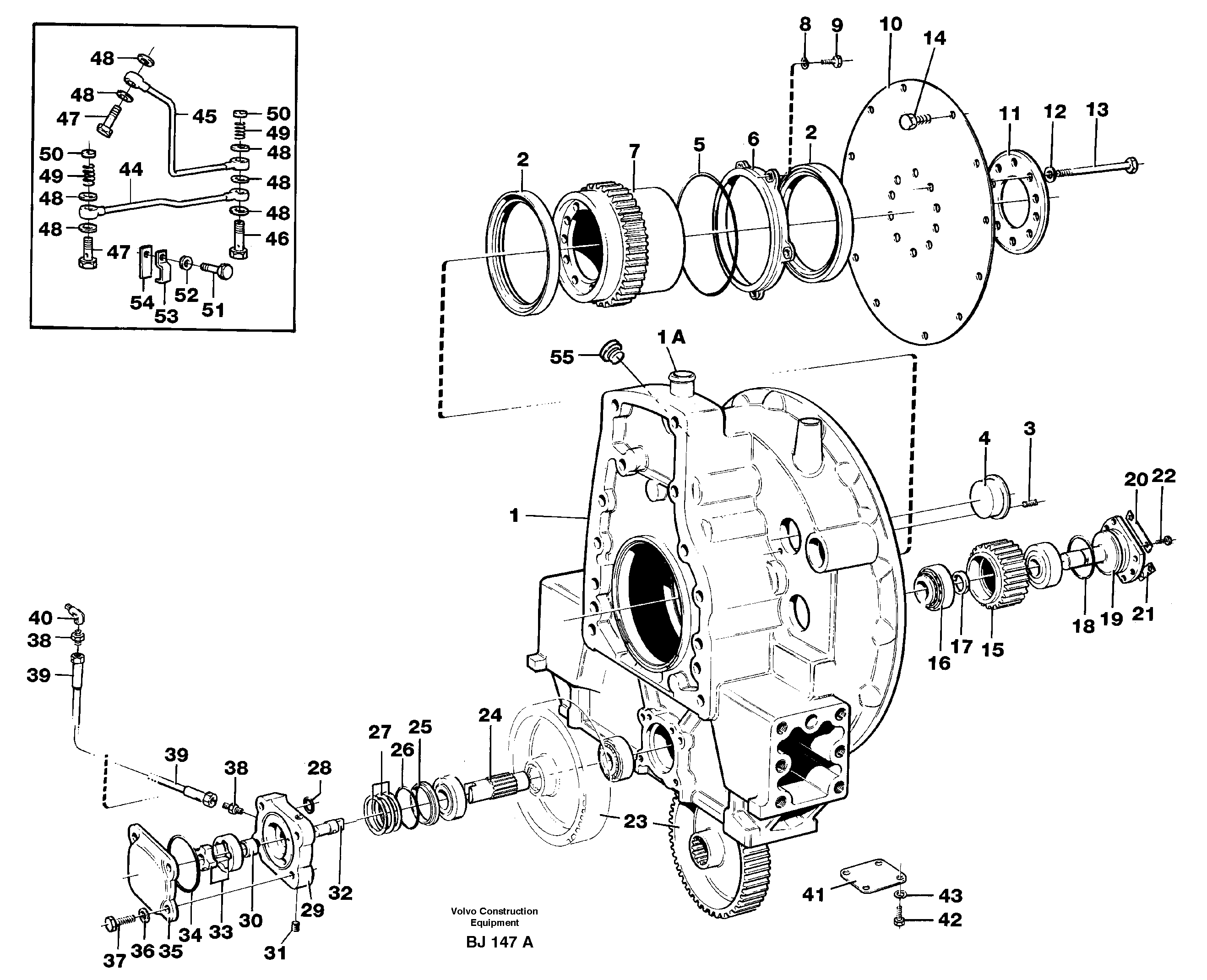 Схема запчастей Volvo A30C - 38668 Pump drive A30C VOLVO BM VOLVO BM A30C SER NO - 2320/- 2275, USA