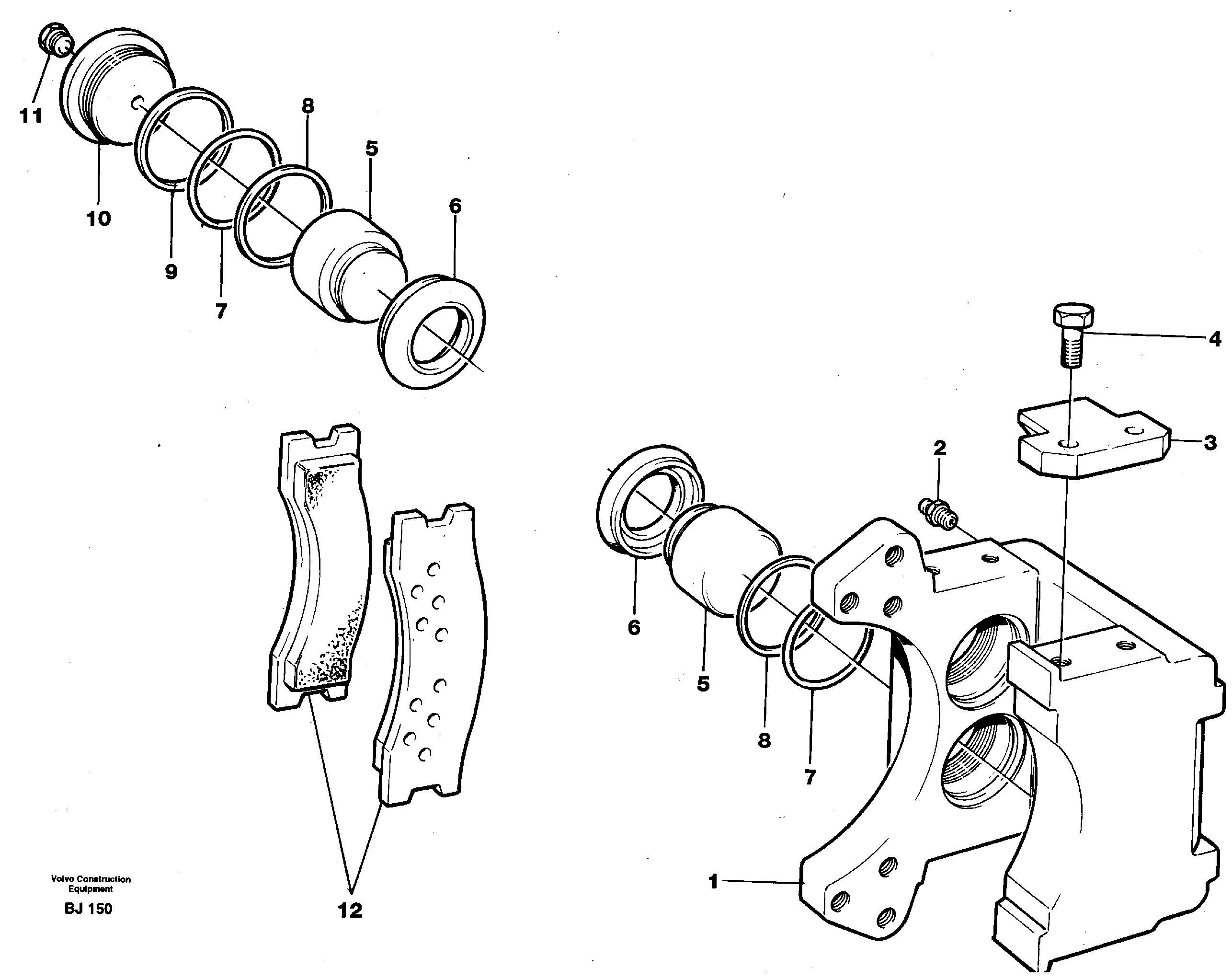 Схема запчастей Volvo A30C - 14390 Disc brake A30C VOLVO BM VOLVO BM A30C SER NO - 2320/- 2275, USA