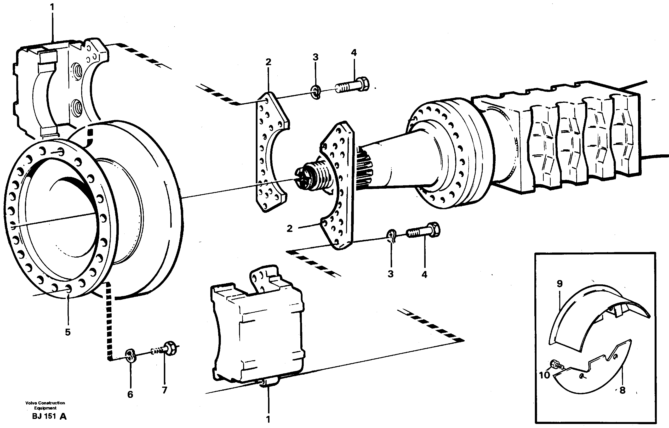 Схема запчастей Volvo A30C - 21715 Front wheel brake A30C VOLVO BM VOLVO BM A30C SER NO - 2320/- 2275, USA