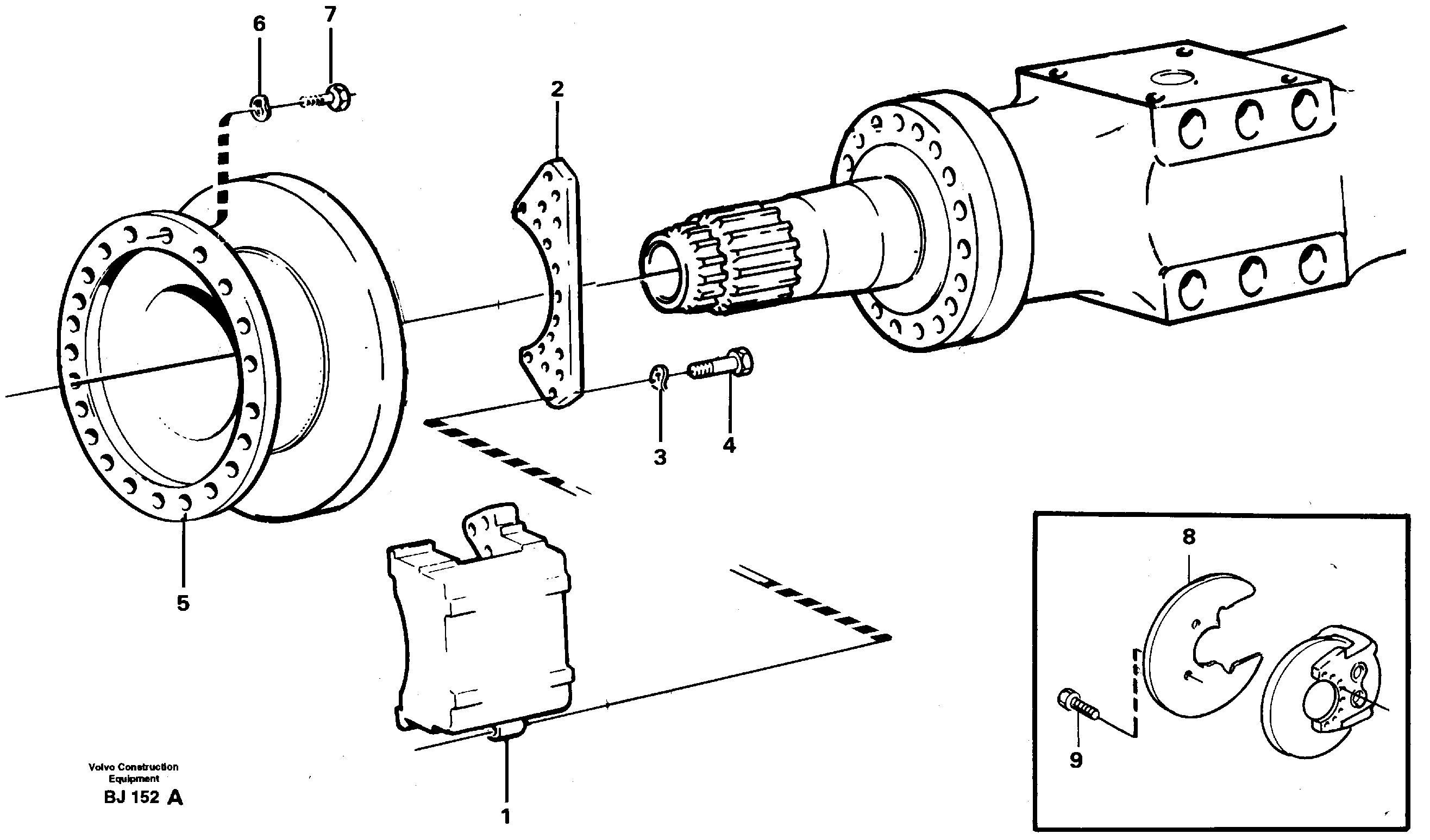 Схема запчастей Volvo A30C - 21716 Rear wheel brake, axle 1 A30C VOLVO BM VOLVO BM A30C SER NO - 2320/- 2275, USA