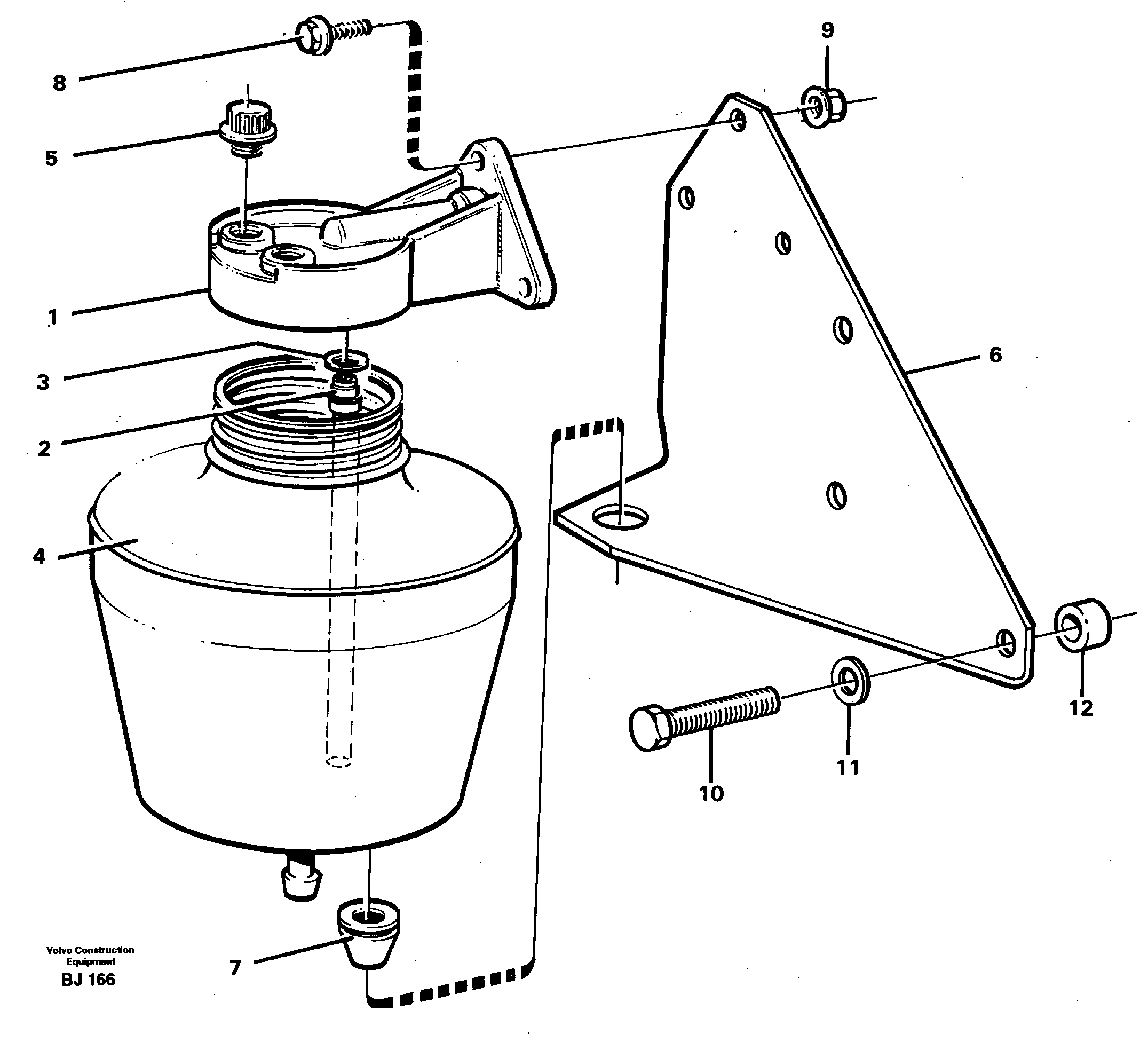 Схема запчастей Volvo A30C - 59372 Anti-freeze reservoir A30C VOLVO BM VOLVO BM A30C SER NO - 2320/- 2275, USA