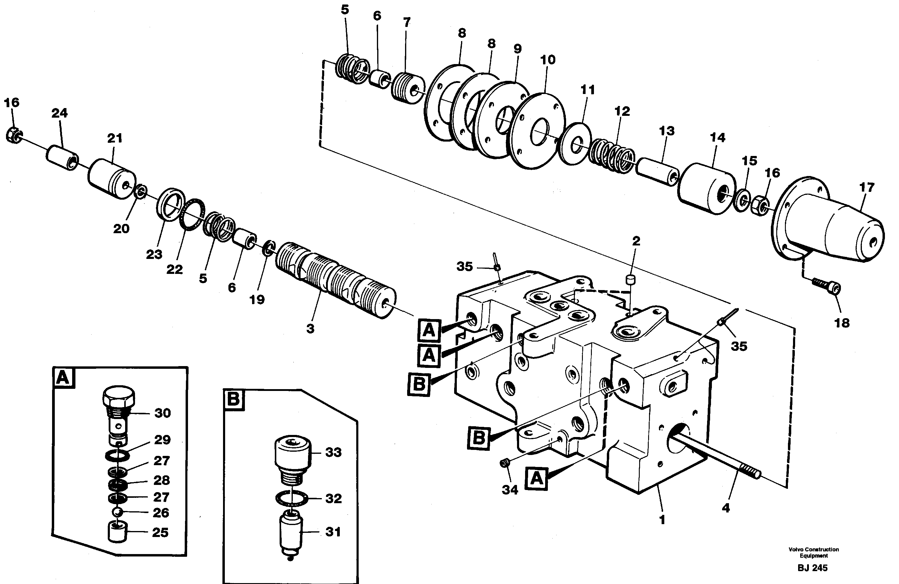 Схема запчастей Volvo A30C - 71623 Steering unit A30C VOLVO BM VOLVO BM A30C SER NO - 2320/- 2275, USA