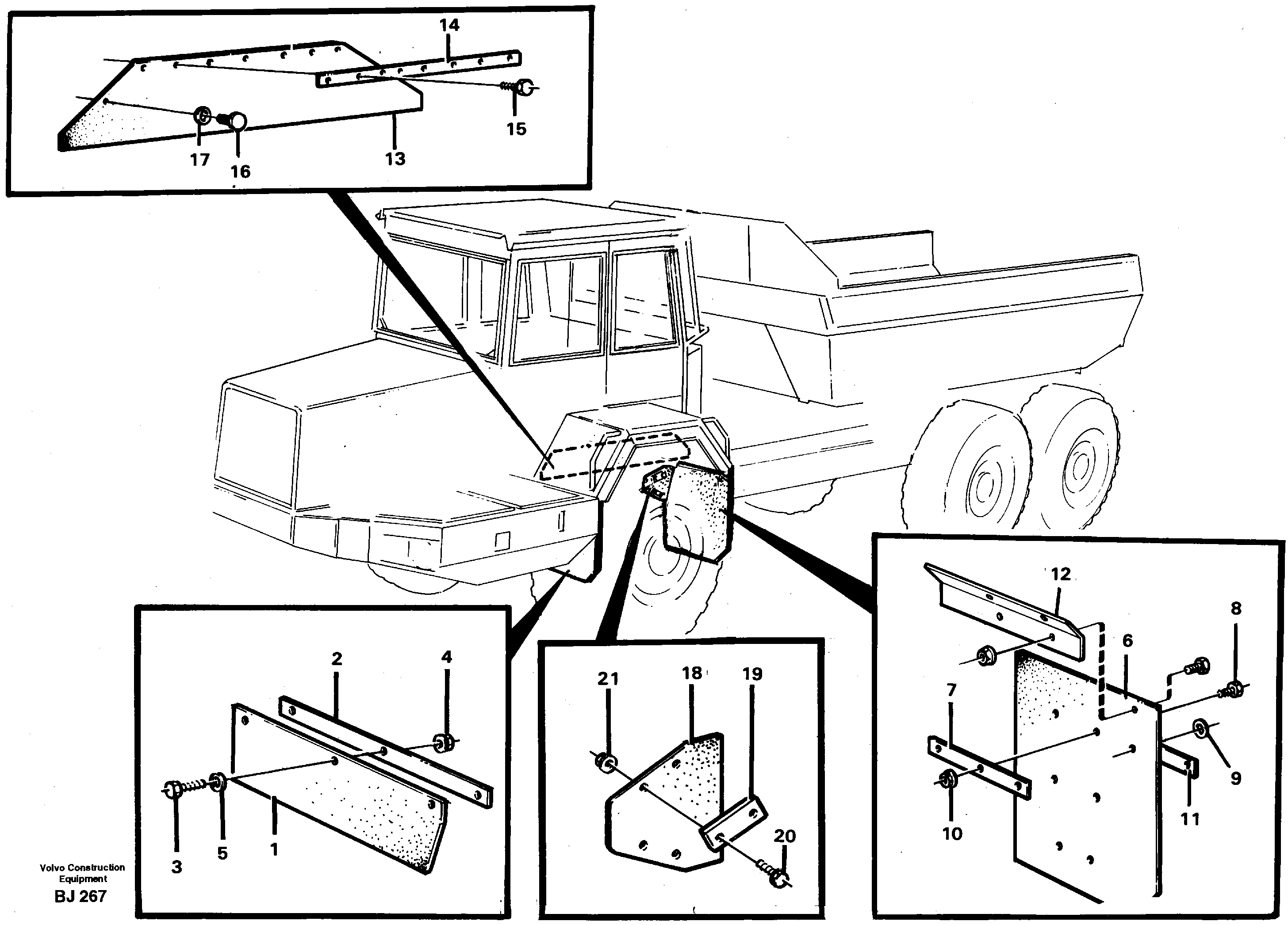 Схема запчастей Volvo A30C - 91294 Mudflap, motor unit A30C VOLVO BM VOLVO BM A30C SER NO - 2320/- 2275, USA