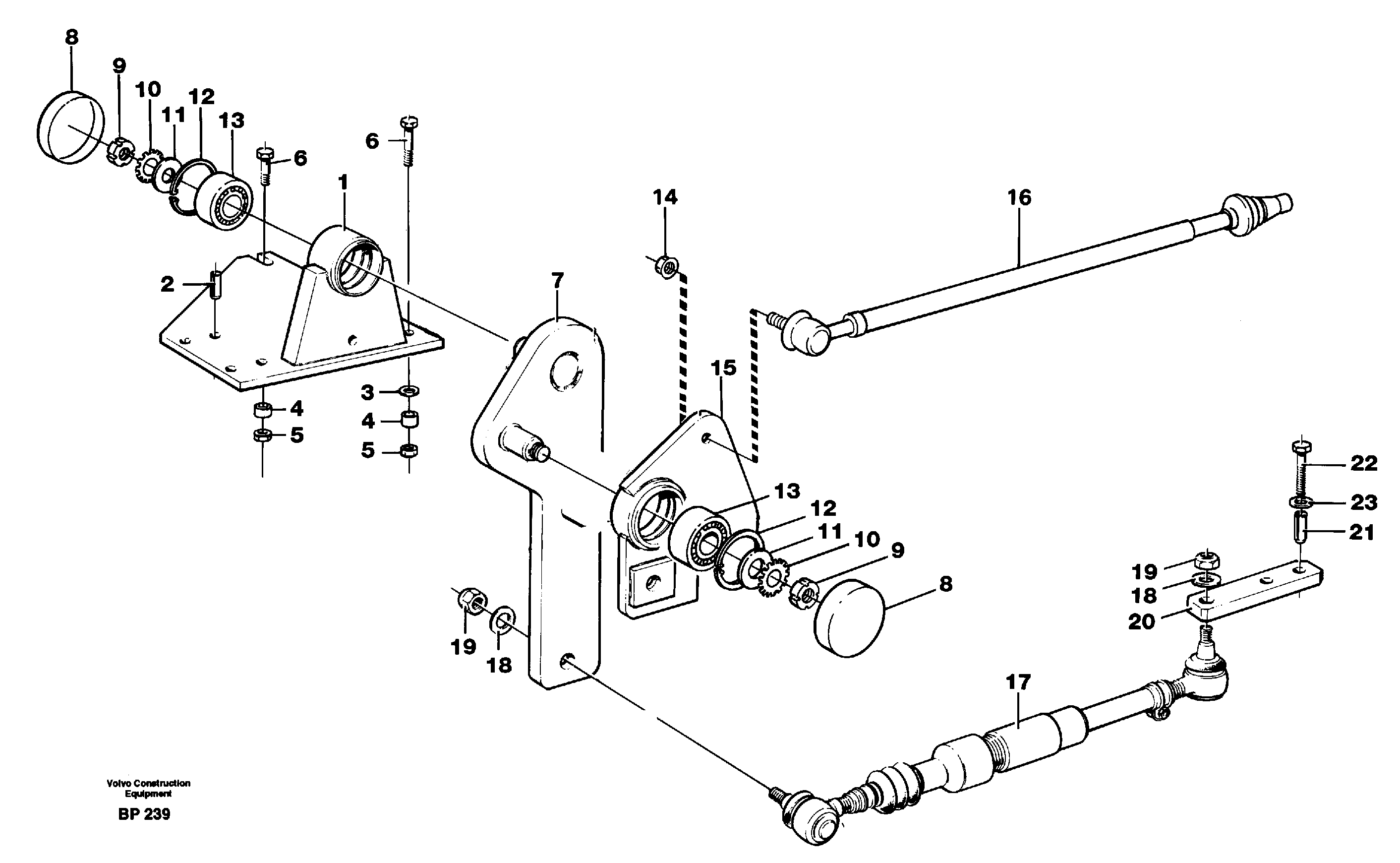 Схема запчастей Volvo A30C - 34879 Steering linkage A30C