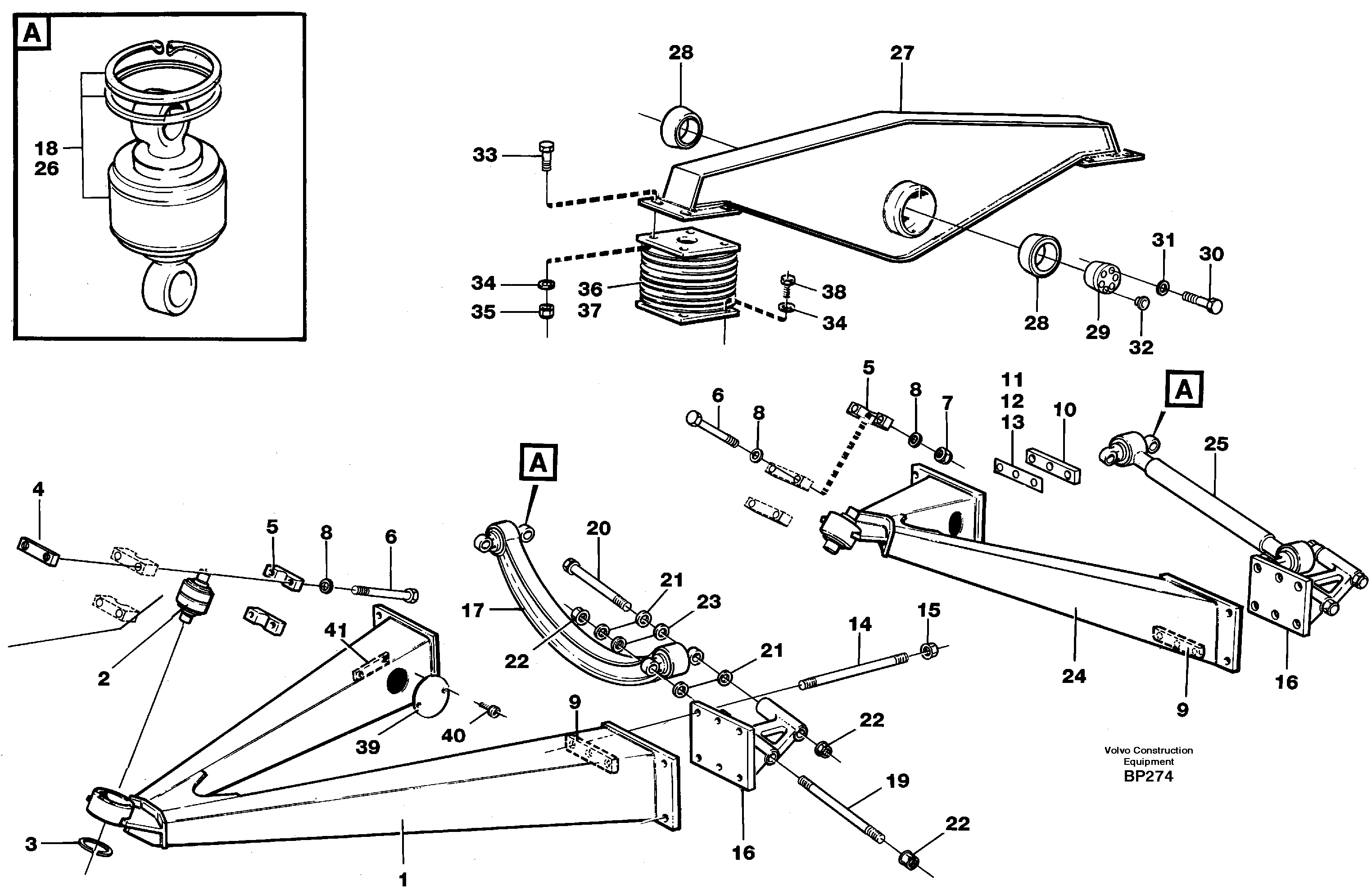 Схема запчастей Volvo A30C - 66299 Bogie A30C