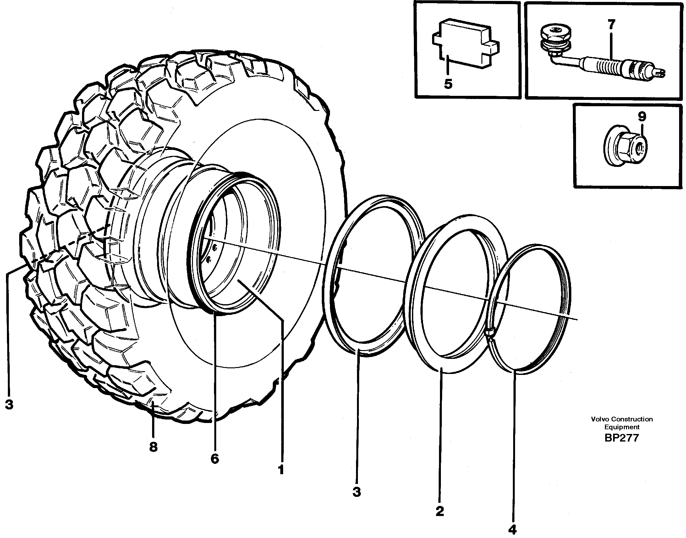 Схема запчастей Volvo A30C - 98633 Wheel A30C