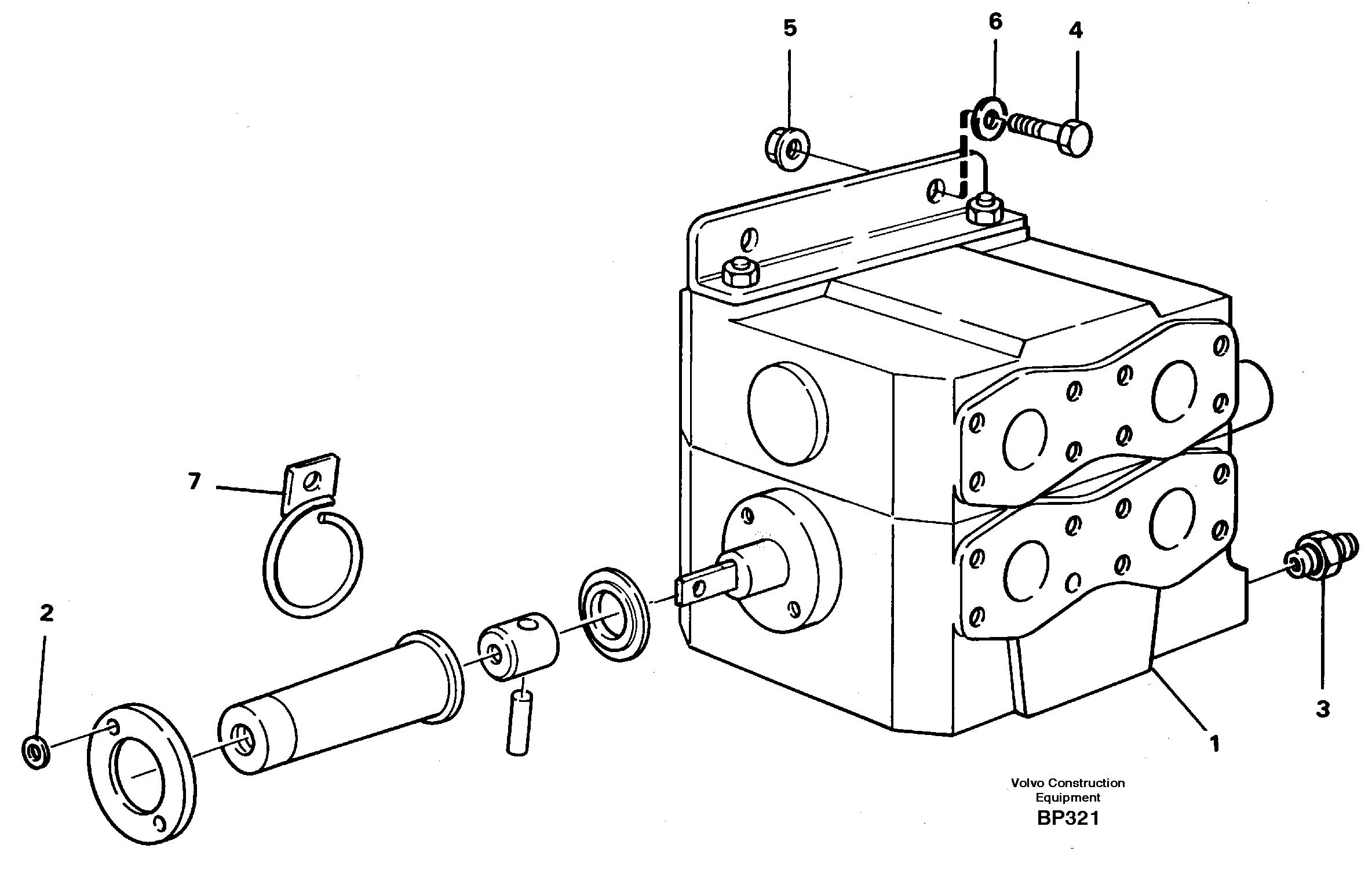 Схема запчастей Volvo A30C - 36073 Tip valve with fitting parts A30C