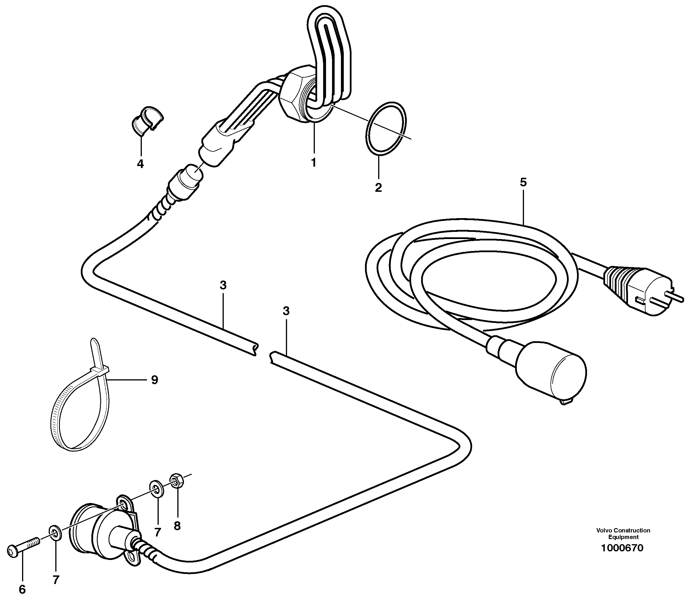 Схема запчастей Volvo A30C - 21871 Engine heater A30C